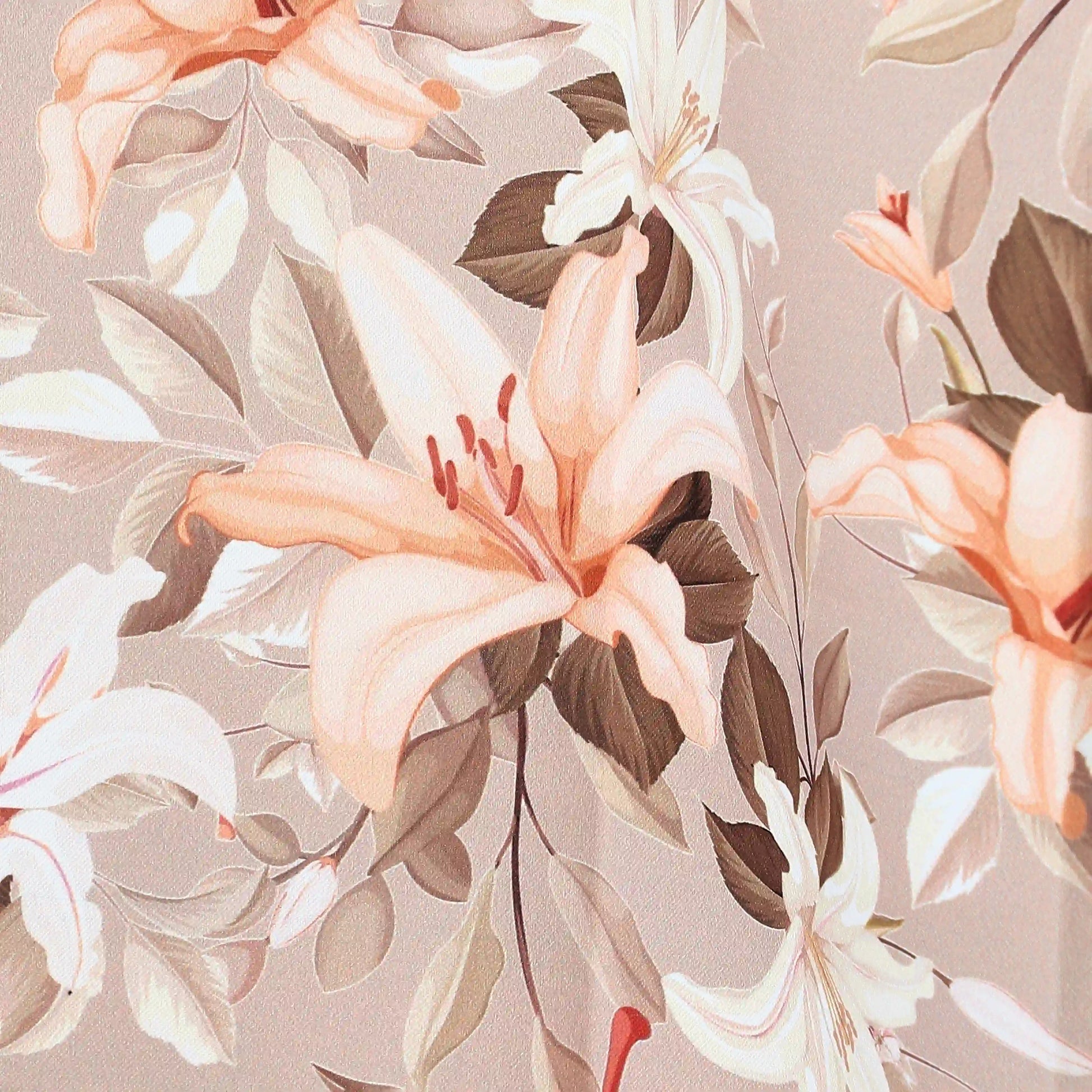Bloomshire Classic Set Of 2 Printed Readymade Curtains | Tropical Whisper Coral / Window (5ft X 4.4ft)