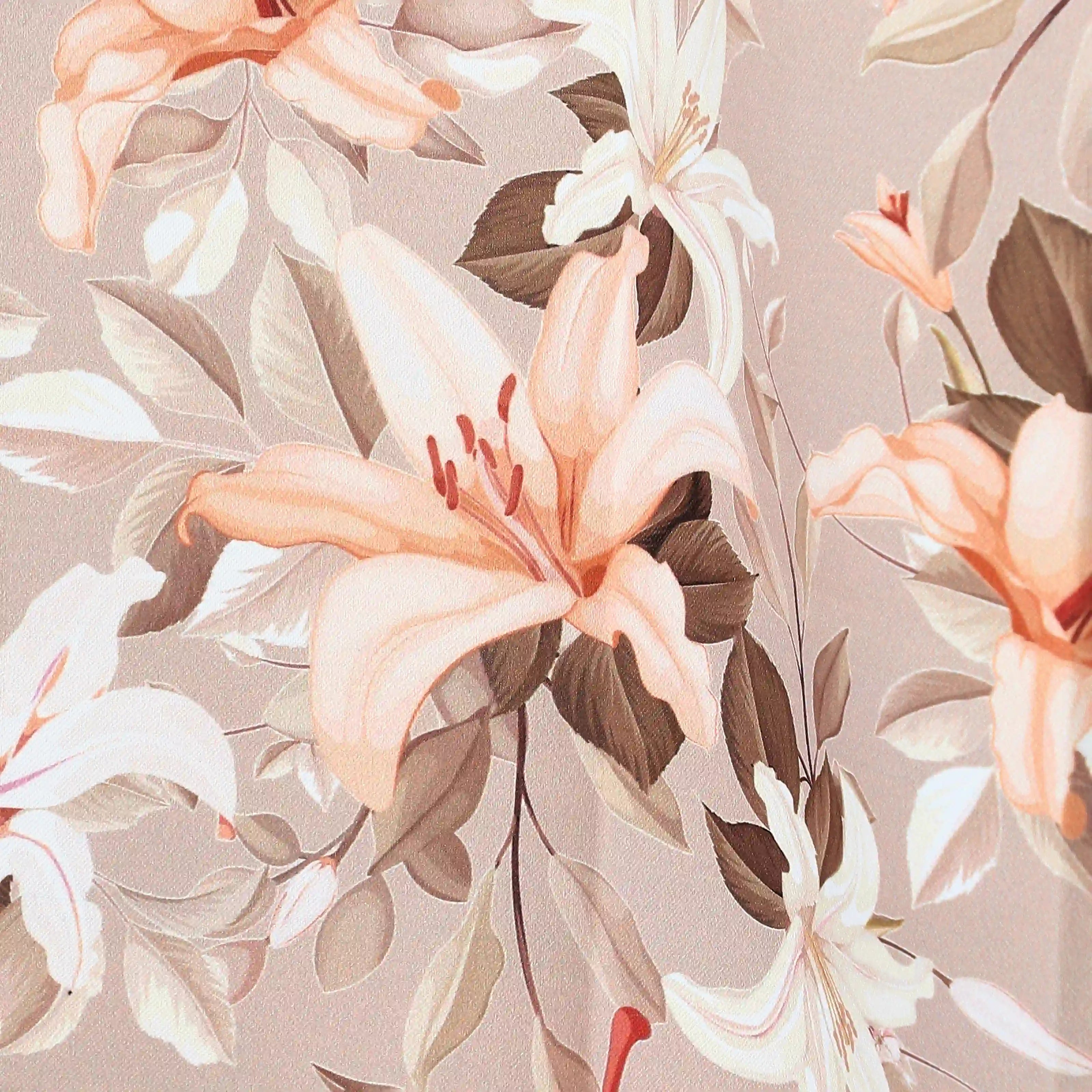 Bloomshire Classic Set Of 2 Printed Readymade Curtains | Tropical Whisper Coral / Window (5ft X 4.4ft)