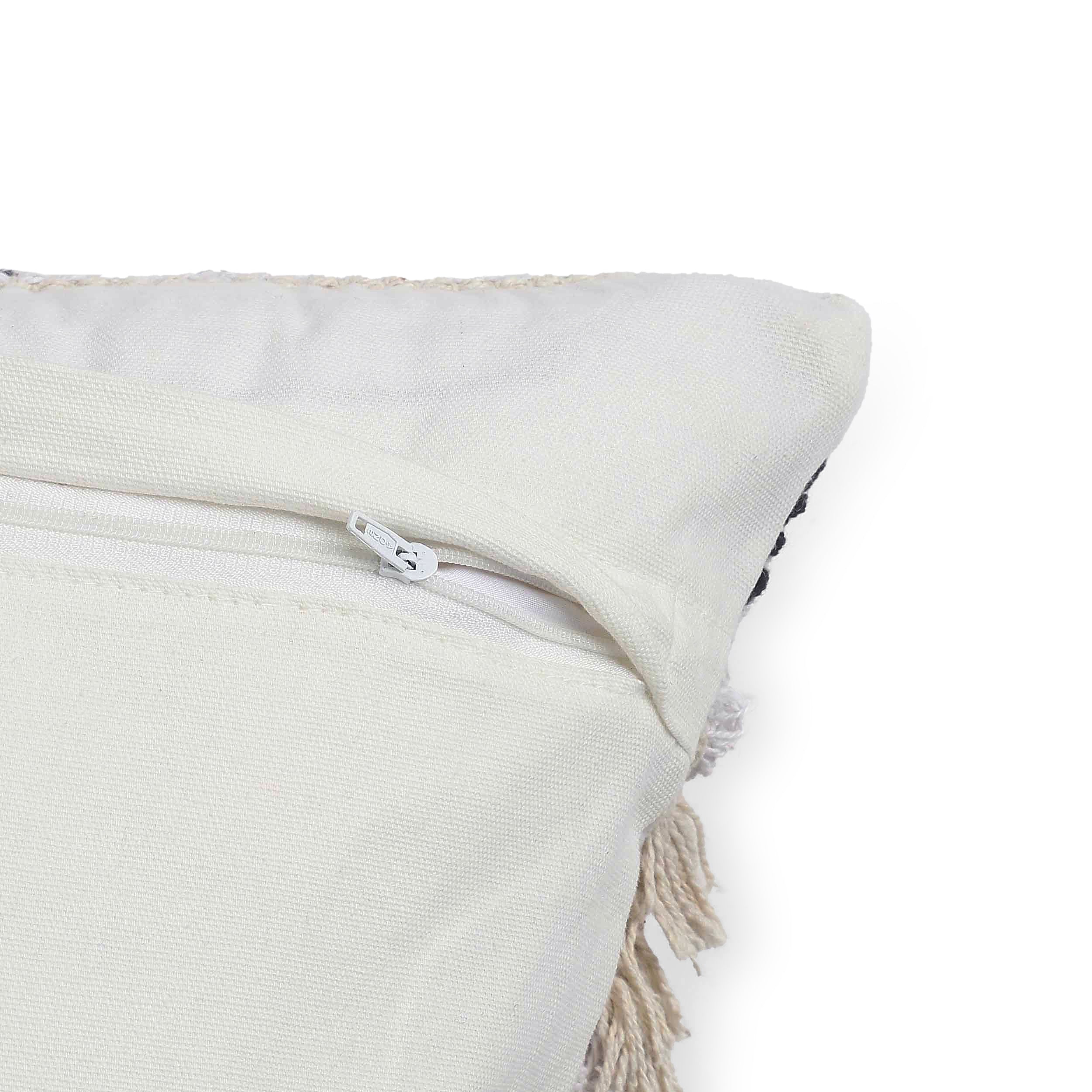 Vissencia 100% Cotton Cushion Cover | Black