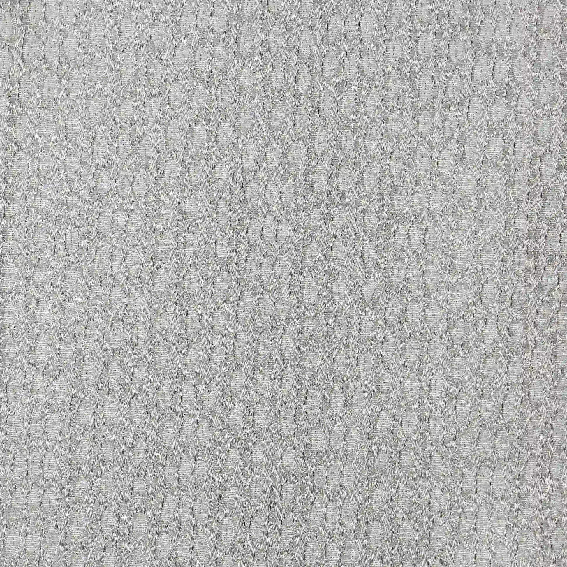 De Jacquard - Luxe Set Of 2 Jacquard Readymade Curtains | Natural Imprint Pebble / Window (5ft X 4.4ft)