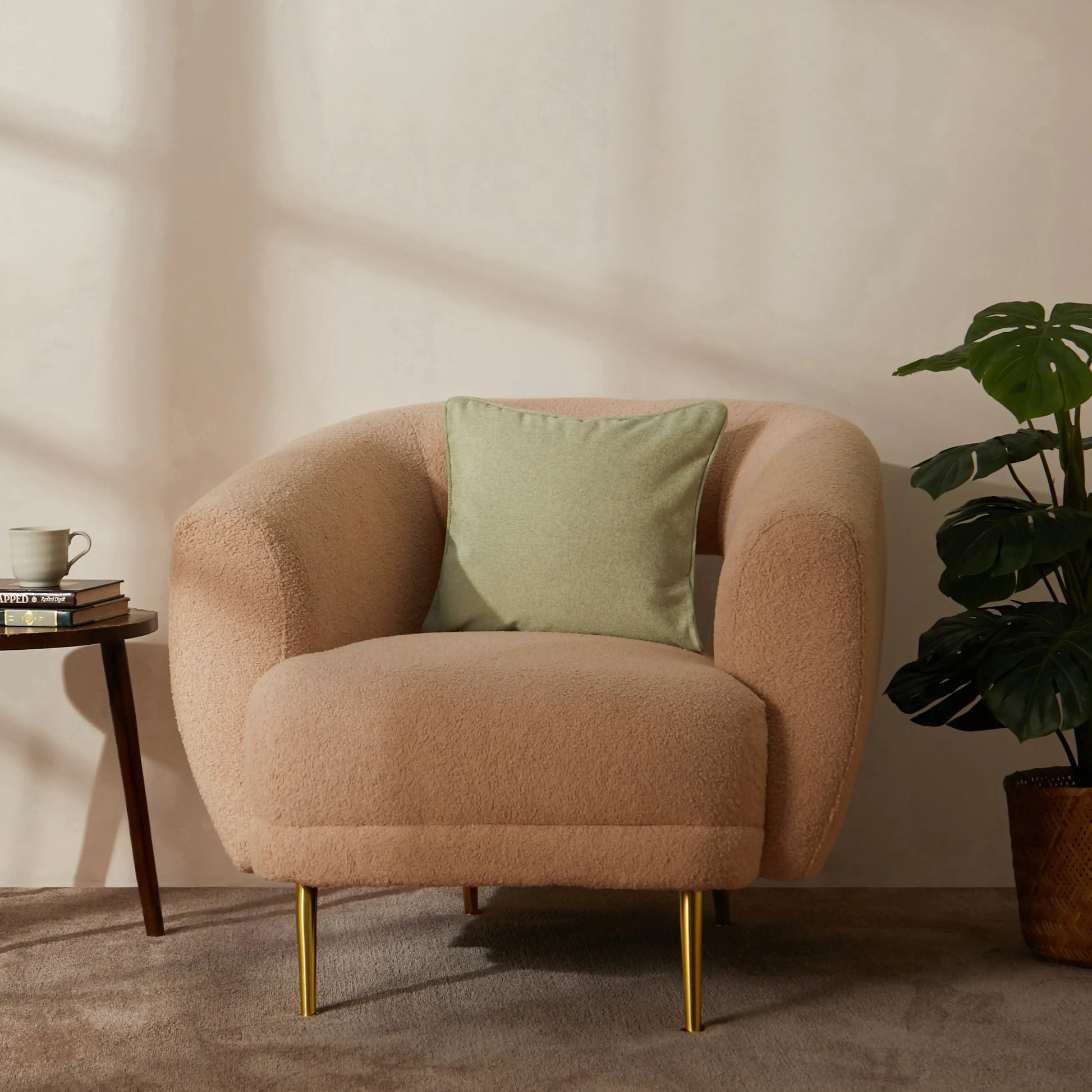 Vissencia Solid Cushion Cover | Textured Crush Basalt / Cushion Cover (41cm x 41cm)