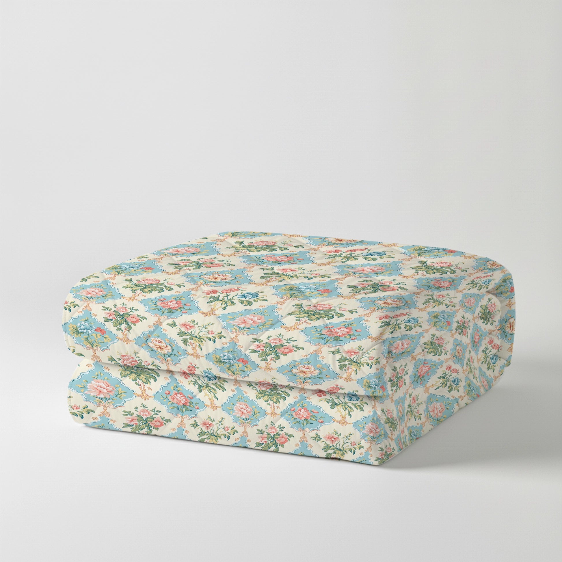 Udyan Tales | Enchanted Floral Printed Bedding Set - Set of Bedsheet & Comforter - Flamingo Pink Flamingo Pink / King