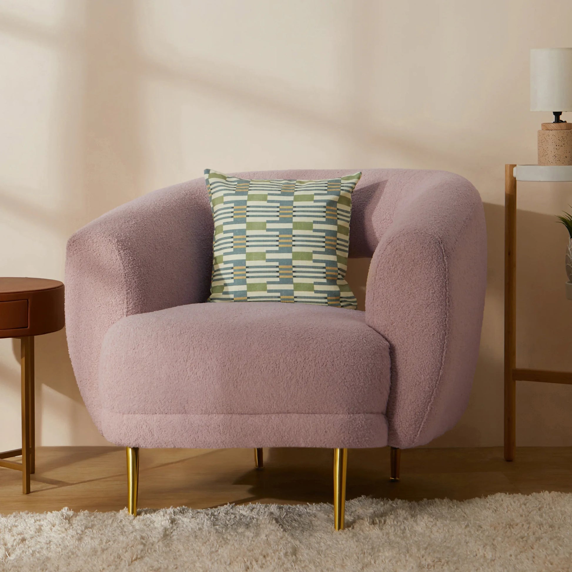 Vissencia Printed Cushion Cover | Crafted Patterns Woodland Olive / Cushion Cover (51cm x 51cm)