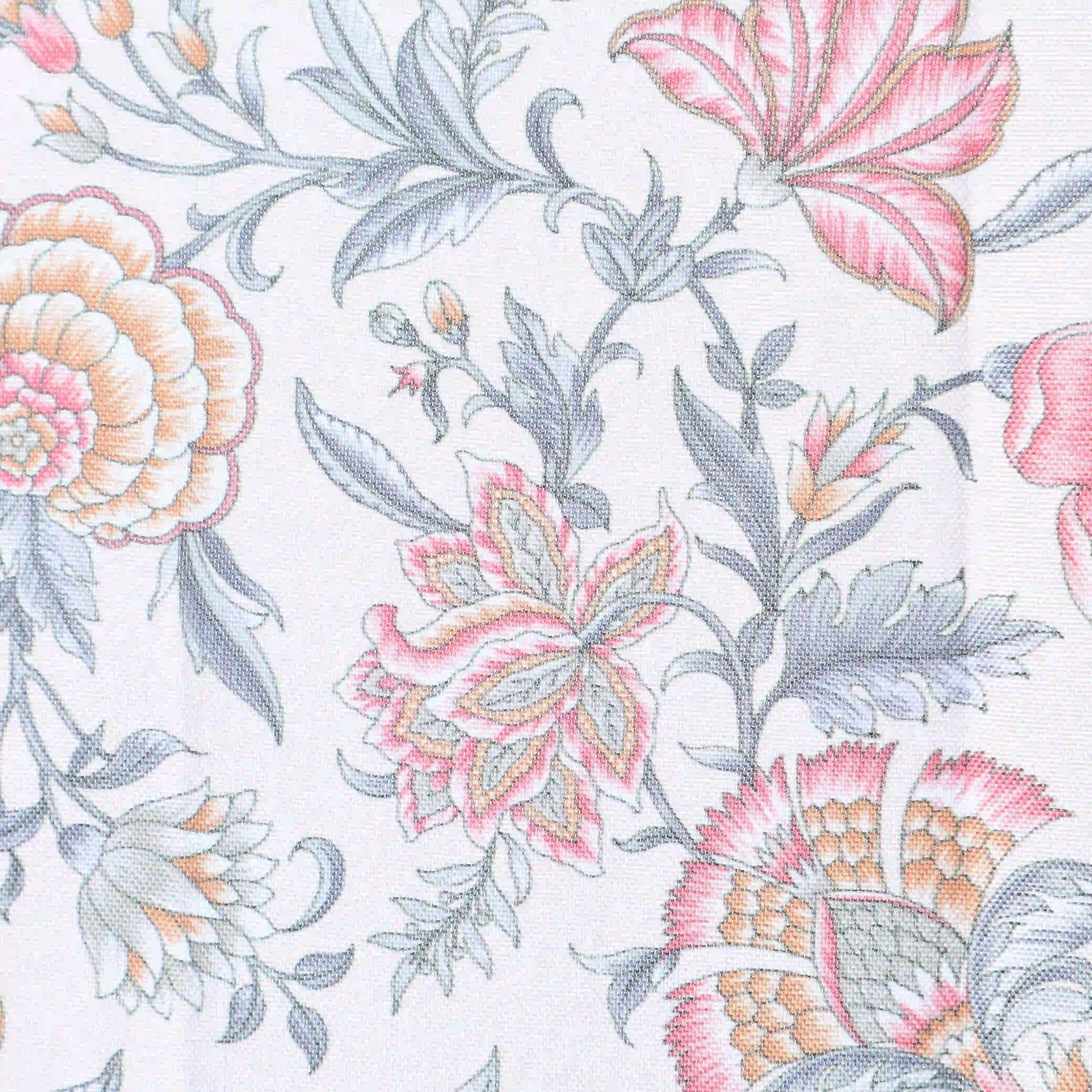 Chippa Lane Set Of 2 Printed Readymade Curtains | Chintz Affair Dusty Rose / Window (5ft X 4.4ft)