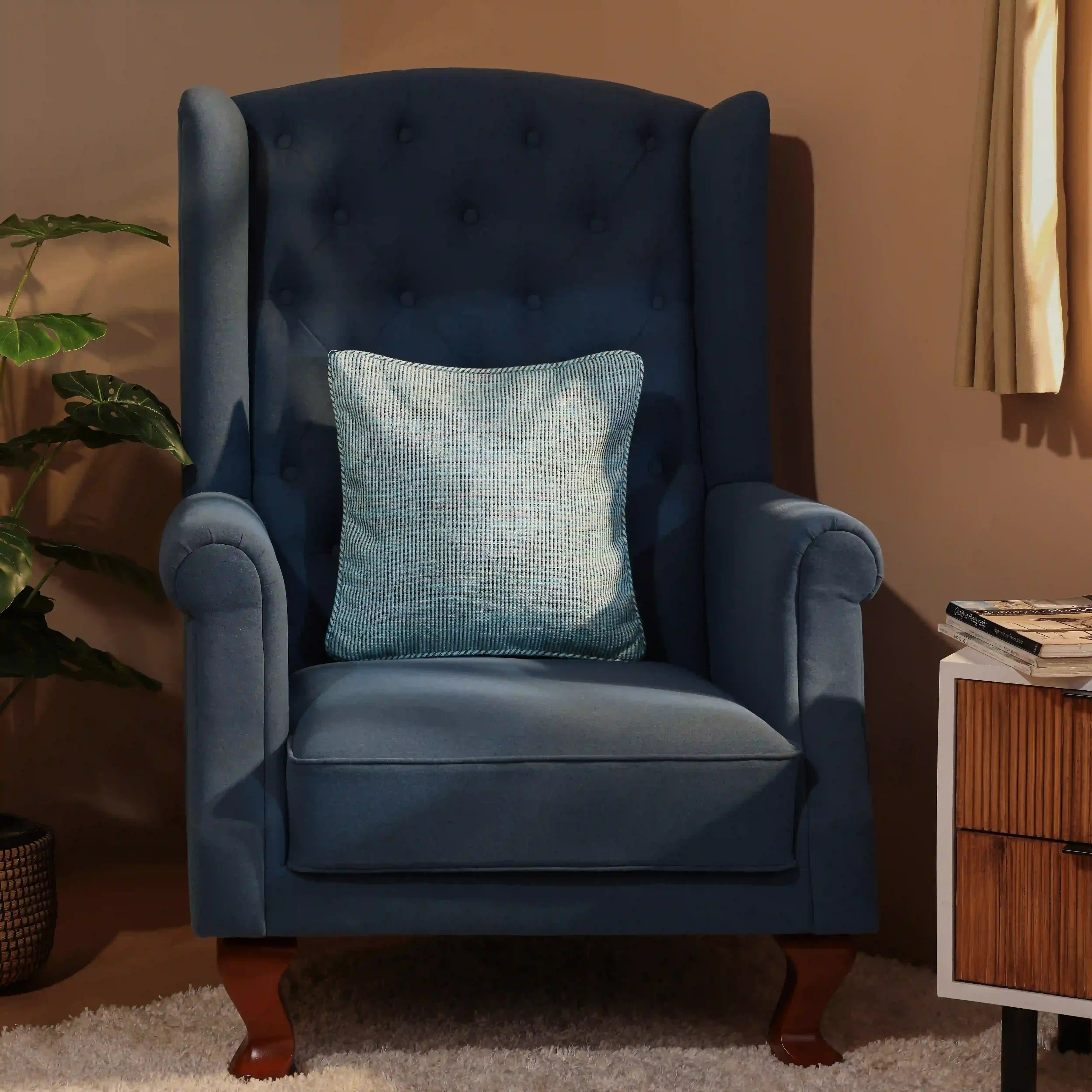 Espricia Woven Cushion Cover | Surface Story Blue / Cushion Cover (41cm x 41cm)