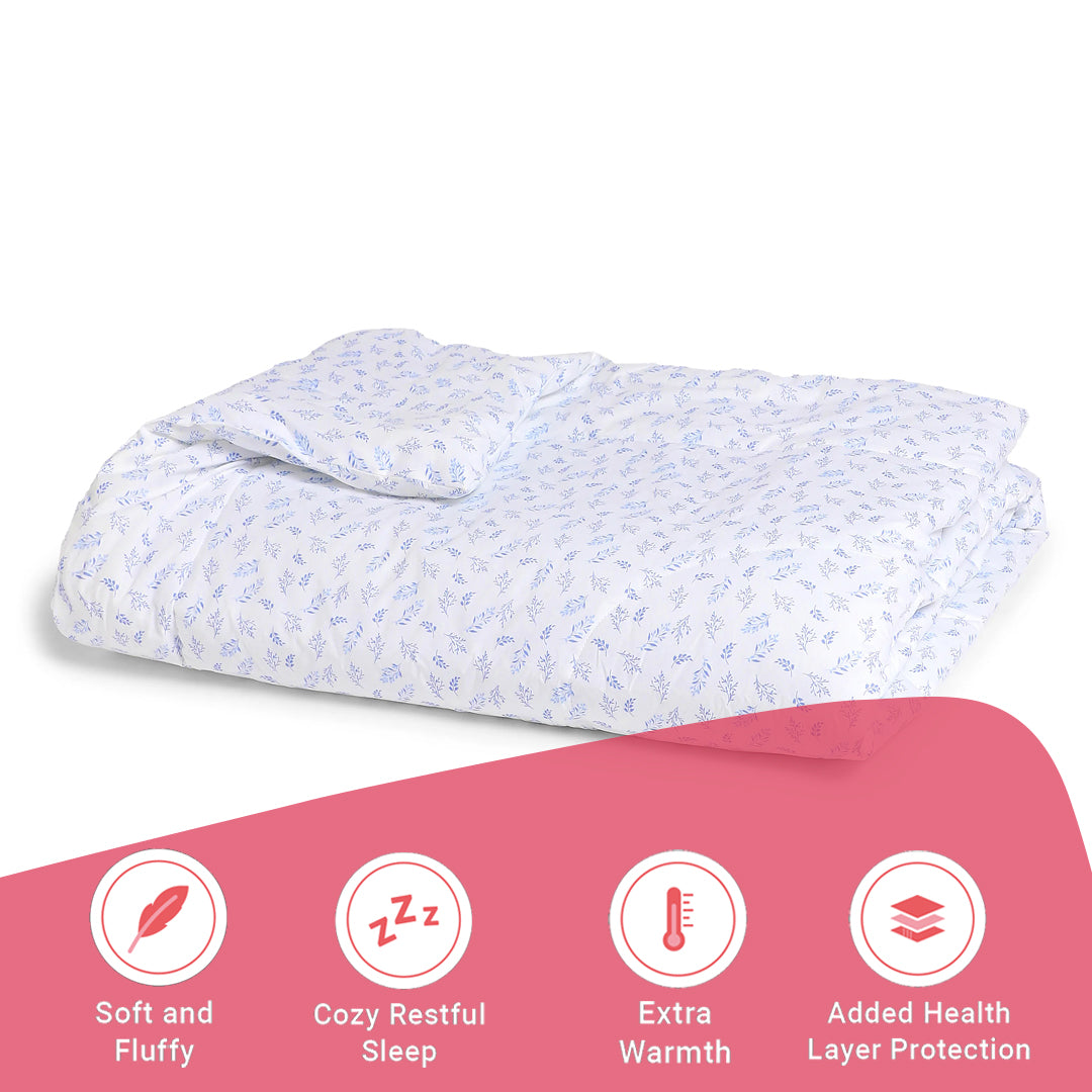 Bloomshire Classic | Everyday Charm Printed 240GSM Reversible Comforter for Extra Warmth-Purple