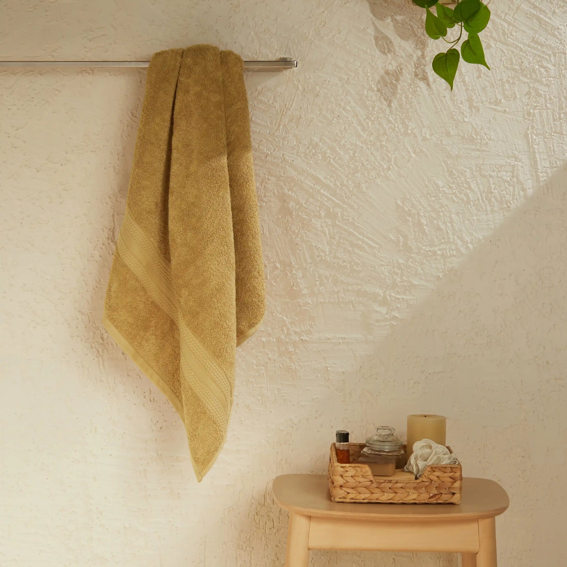 Paleto | Everyday Essentials Absorbent Ring Spun Cotton 6 Piece Terry Towel Set | Set of Bath, Hand & Face Towels Beige / 6 Piece Set