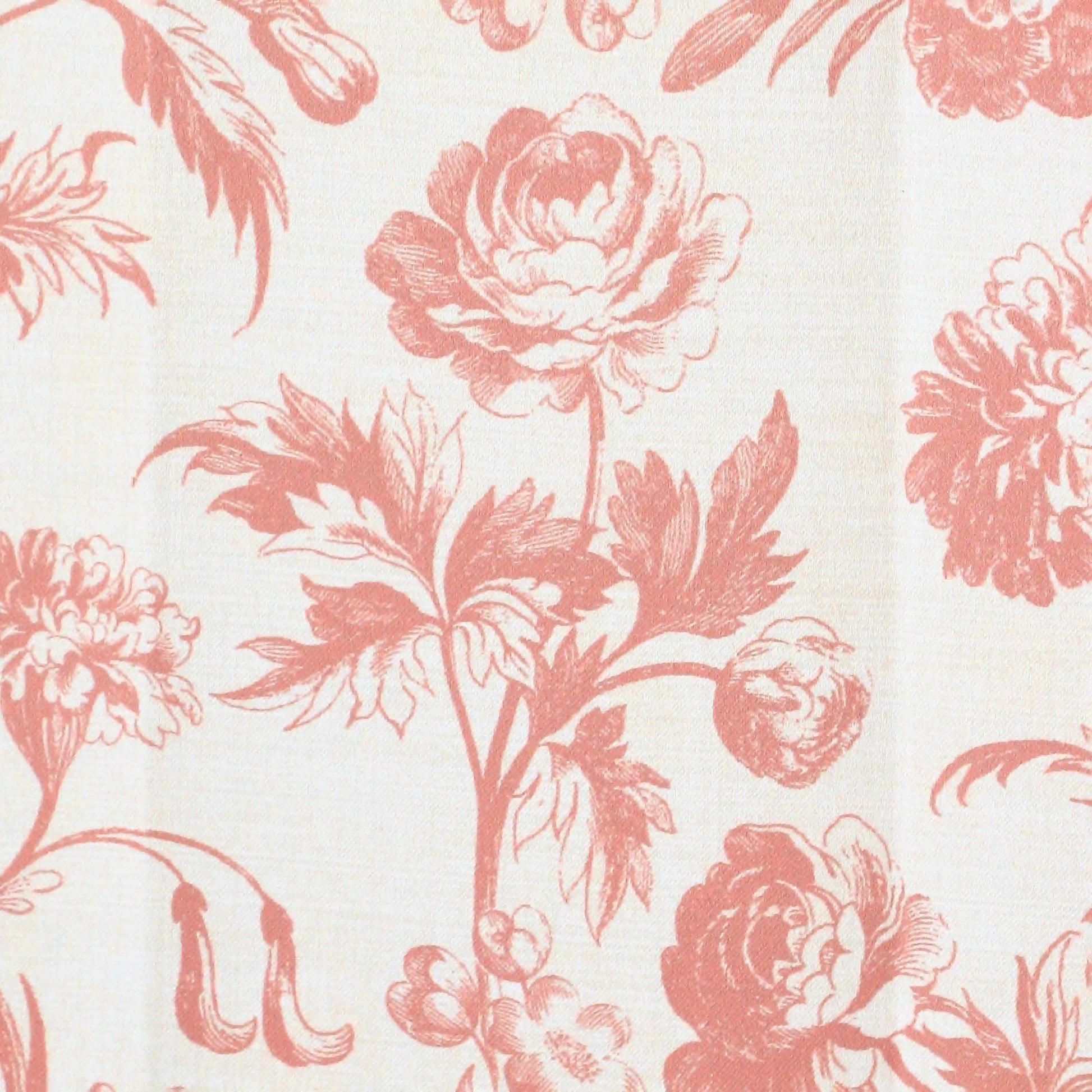 Bloomshire Classic Set Of 2 Printed Readymade Curtains | Shadow Bloom Smoky Rouge / Door (7ft X 4.4ft)