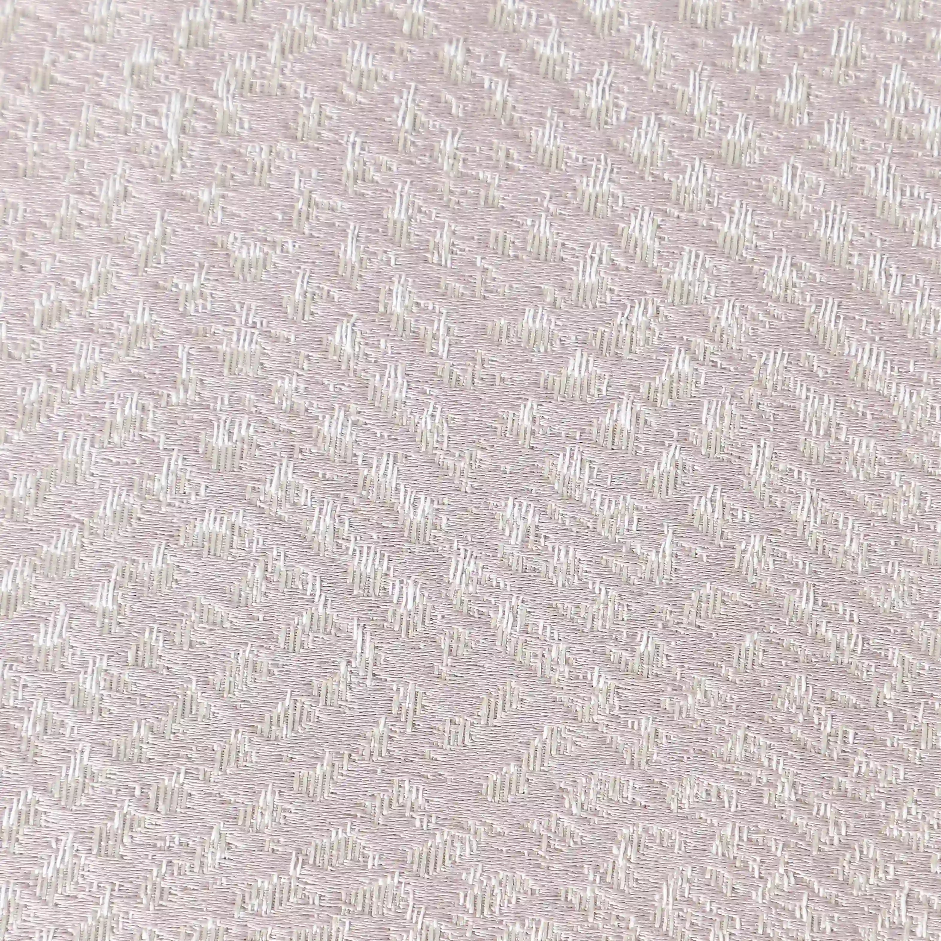 De Jacquard - Luxe Set Of 2 Jacquard Readymade Curtains | Natural Imprint Dusky Lilac / Window (5ft X 4.4ft)