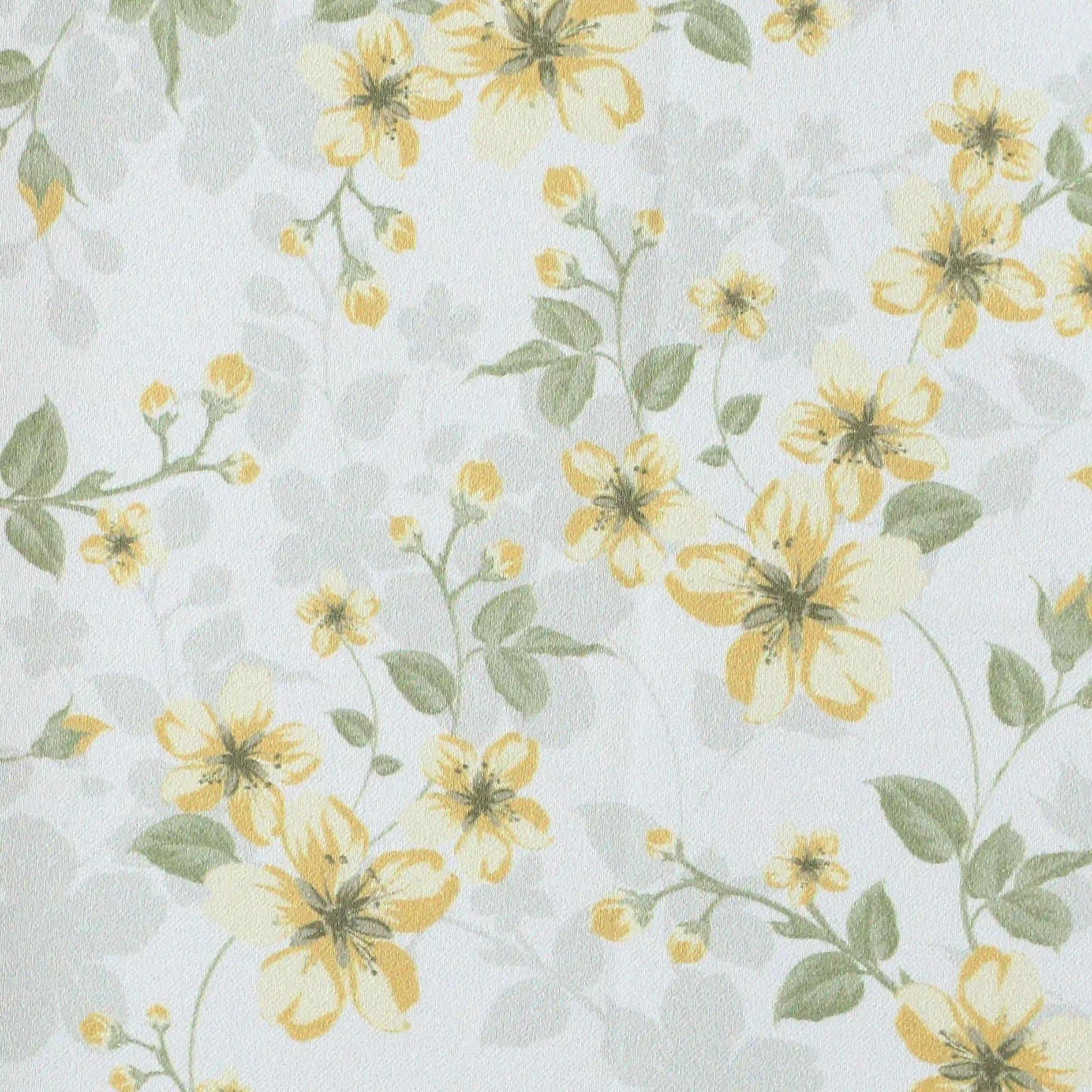 Bloomshire Classic Set Of 2 Printed Readymade Curtains | Blooming Tales Pistachio / Window (5ft X 4.4ft)