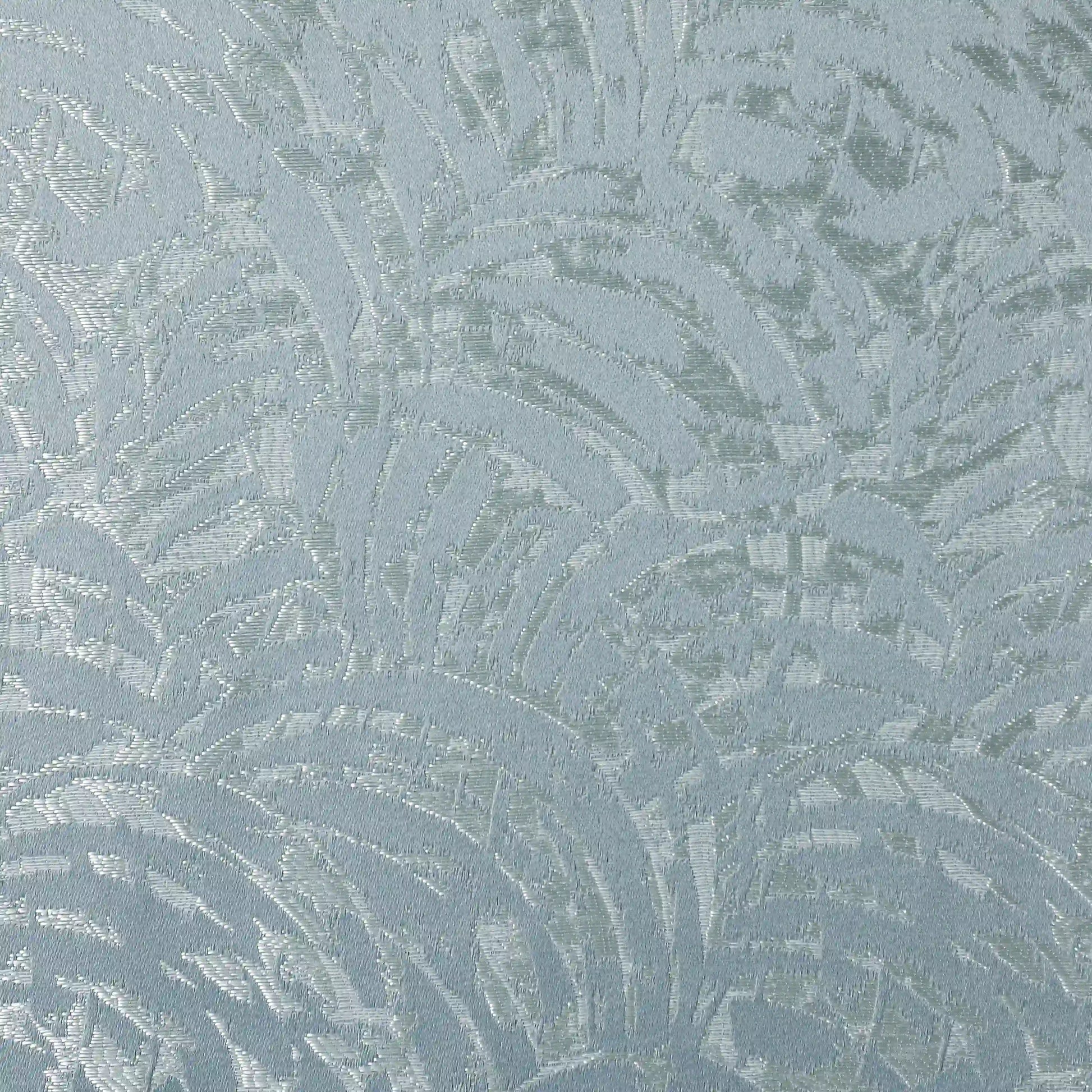 De Jacquard - Luxe Set Of 2 Jacquard Readymade Curtains | Natural Imprint Blue Dust / Window (5ft X 4.4ft)