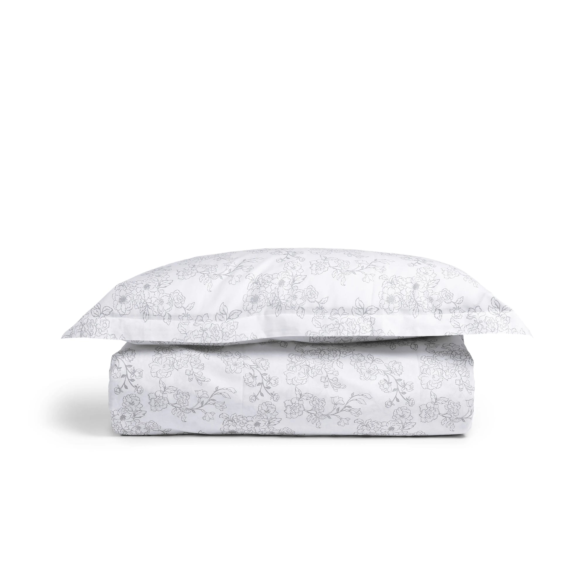 Bloomshire Classic | Everyday Charm Printed Cotton Bedsheet Set-Grey Grey / Single