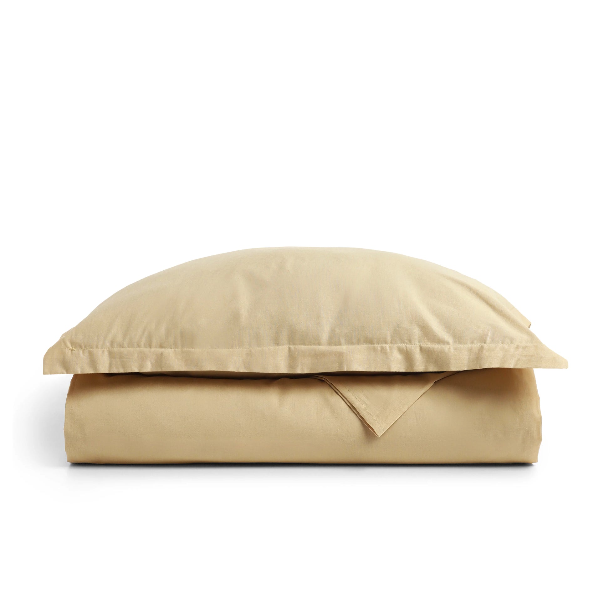 Paleto | Everyday Hues Solid Dyed Cotton Bedsheet Set-Beige Beige / Single