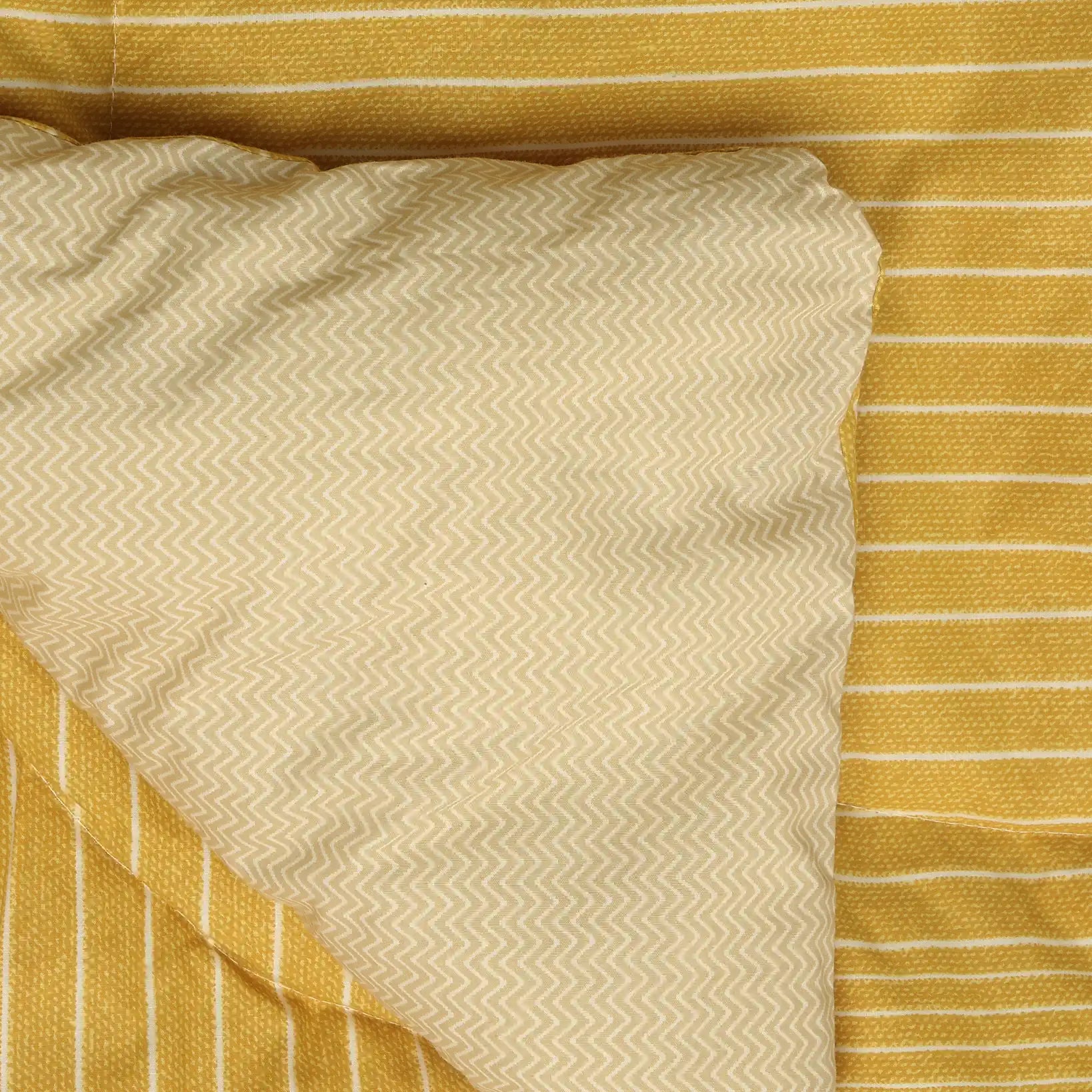 Threadscapes Printed Comforter-120gsm-Mustard Mustard / Double