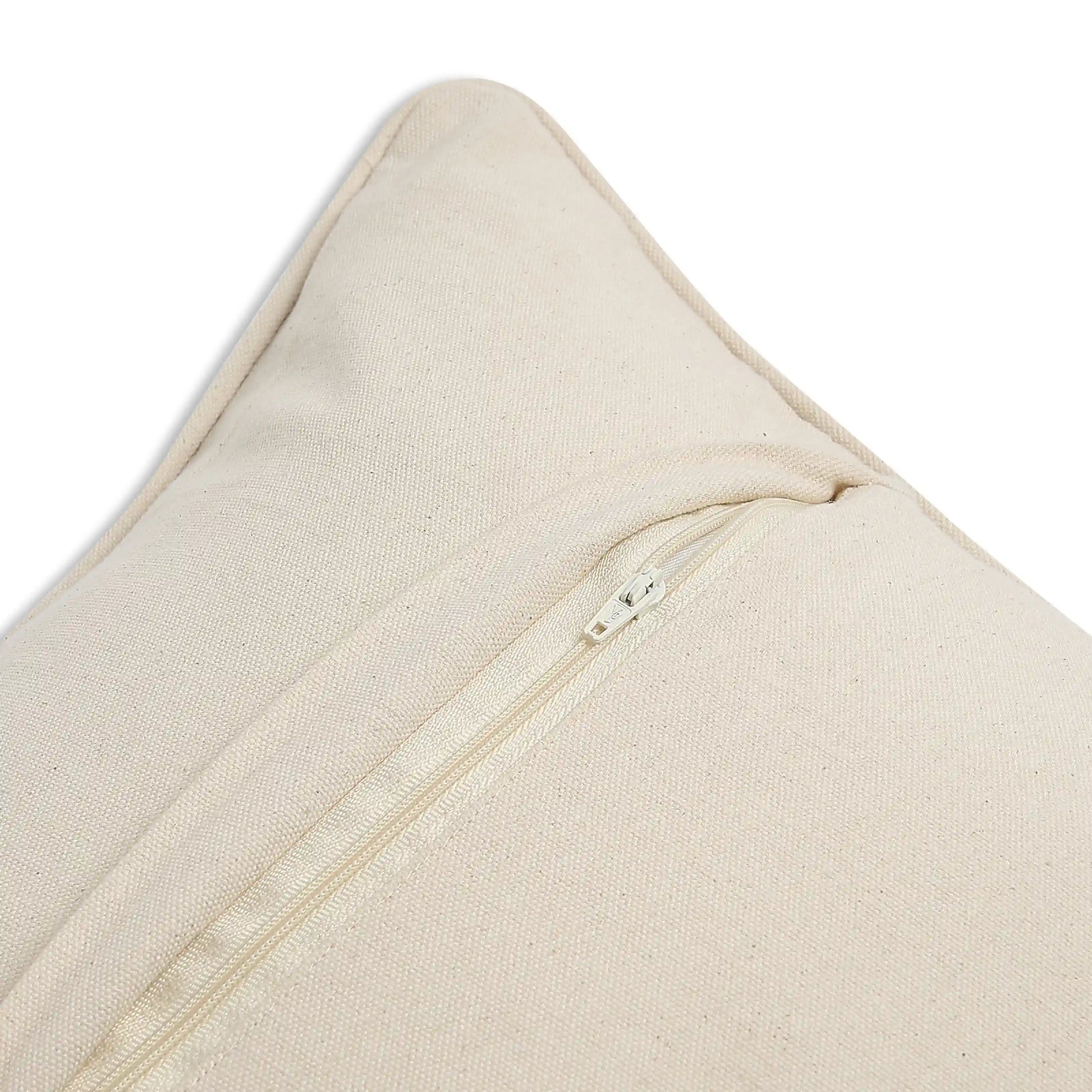 Espricia 100% Cotton Tufted Cushion Cover | Golden Hour Ivory / Cushion Cover (51cm x 51cm)