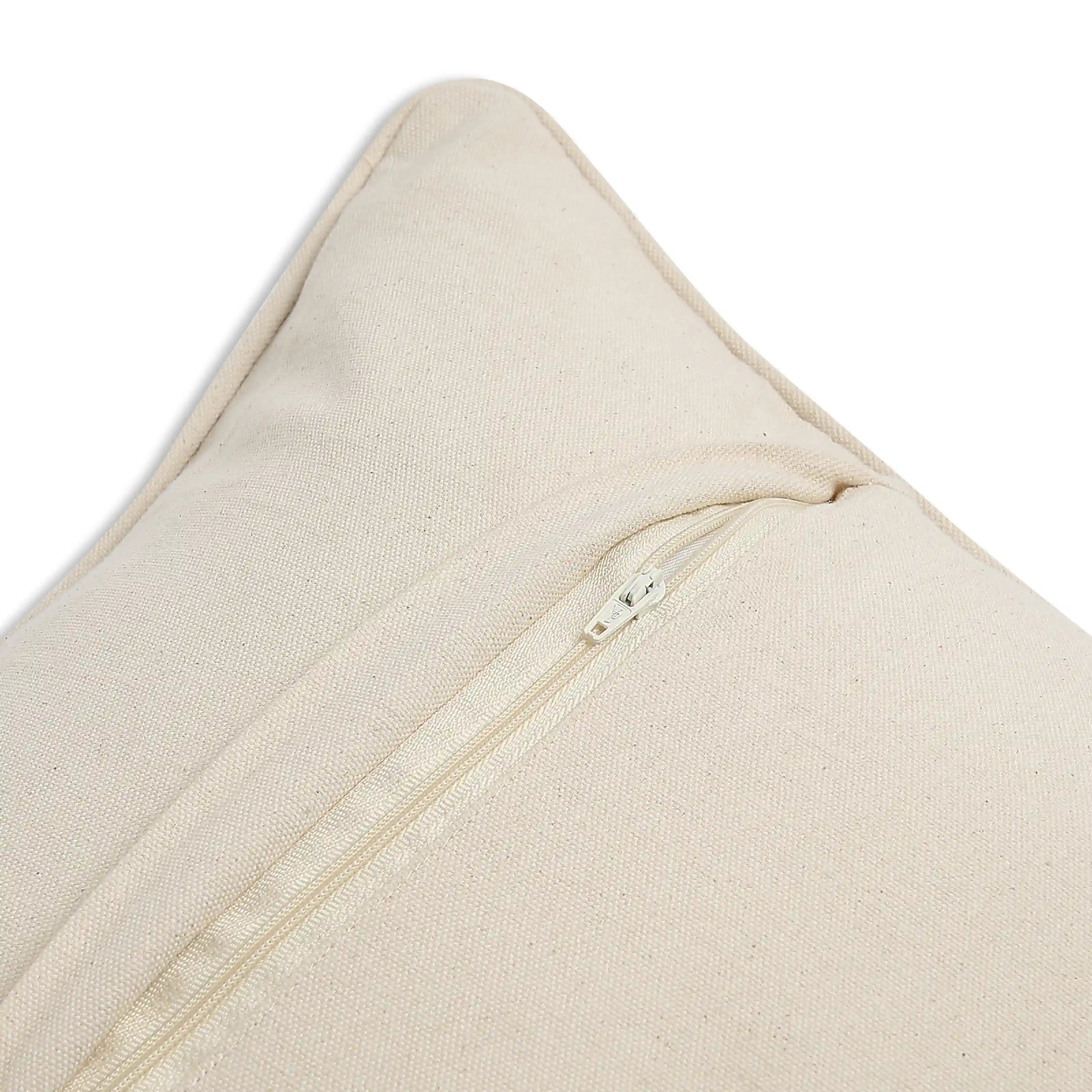 Espricia 100% Cotton Tufted Cushion Cover | Golden Hour Ivory / Cushion Cover (51cm x 51cm)