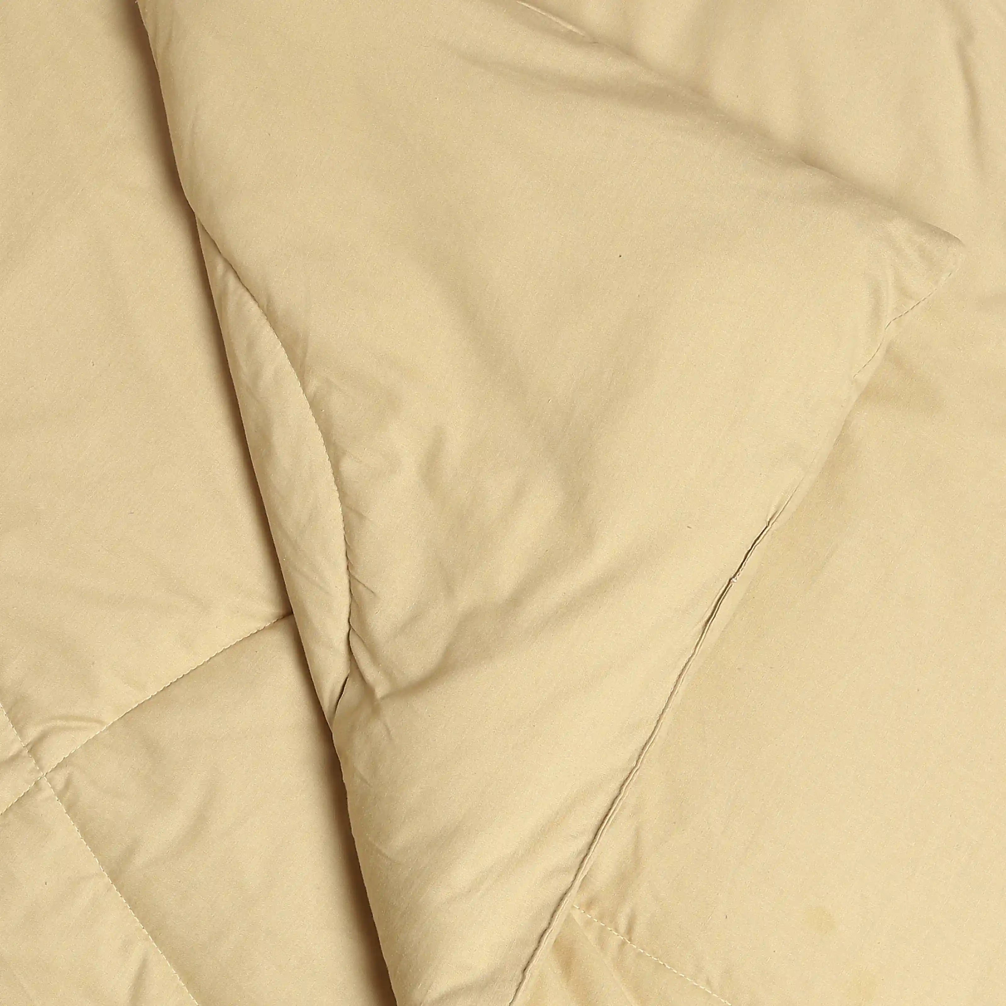 Paleto | Everyday Hues Cotton Solid Dyed 120GSM Comforter-Beige Beige / Single
