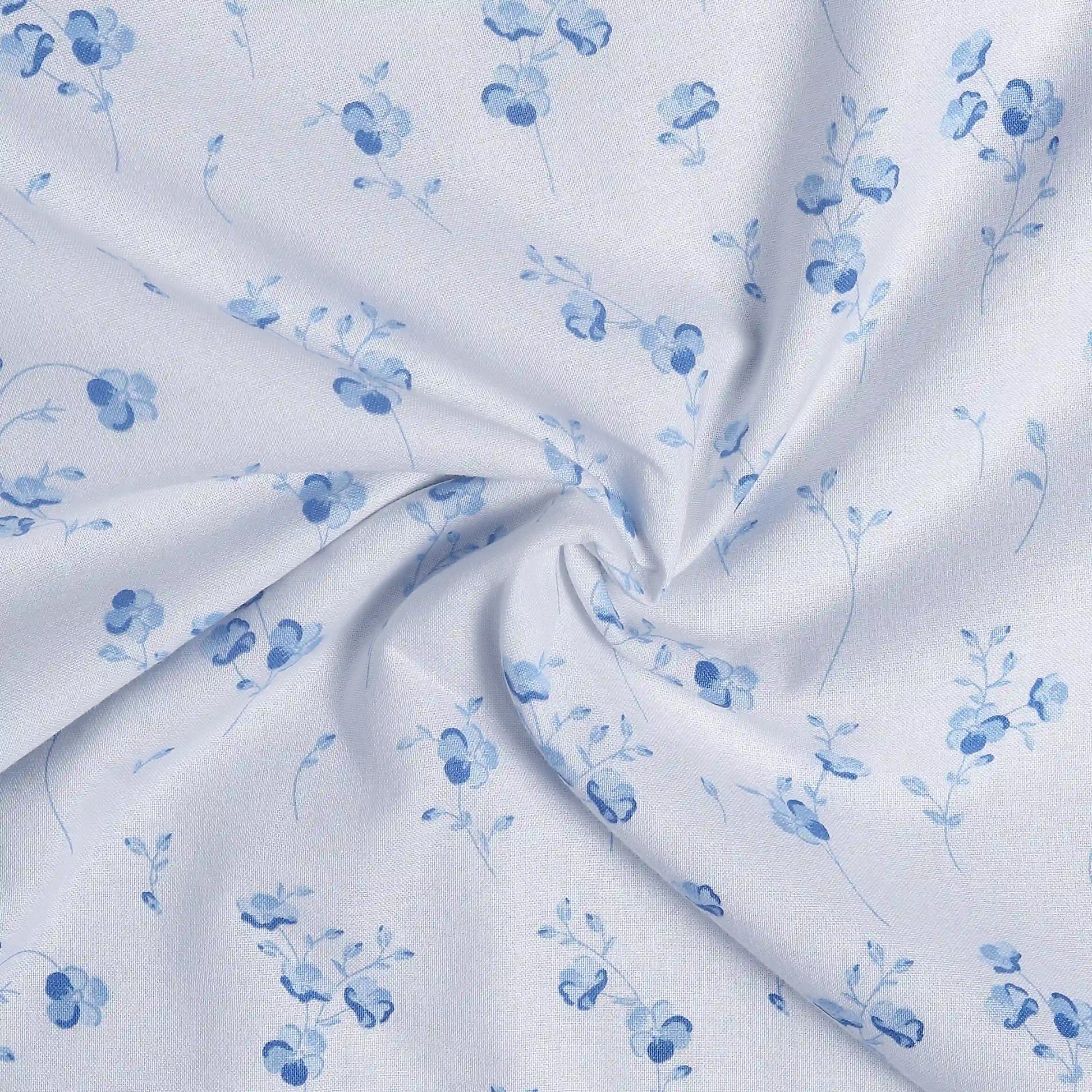 Bloomshire Classic | Everyday Charm Printed Reversible Dohar with Super Soft Flannel Layering-Ocean Blue Ocean Blue / Double
