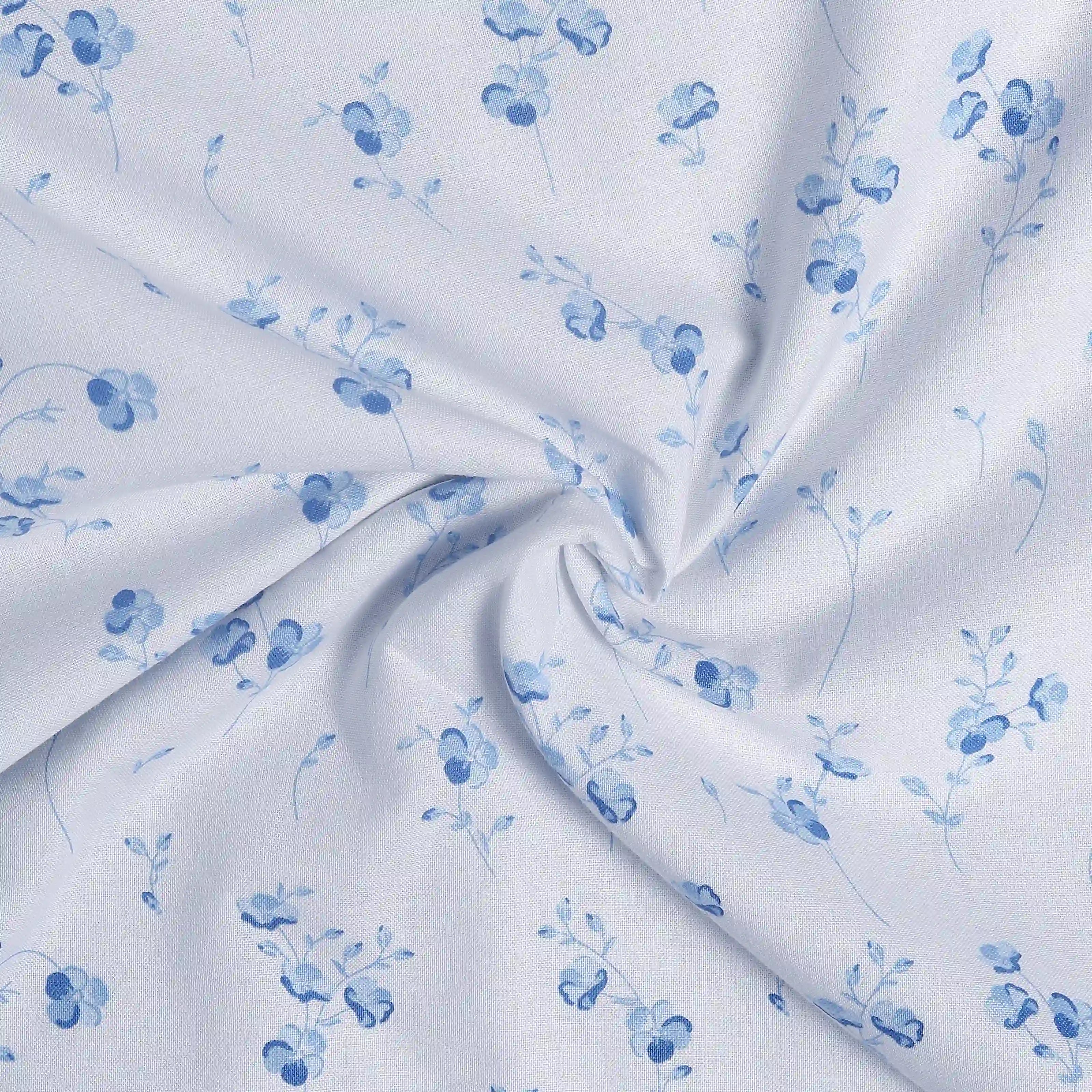 Bloomshire Classic | Everyday Charm Printed Reversible Dohar with Super Soft Flannel Layering-Ocean Blue Ocean Blue / Double
