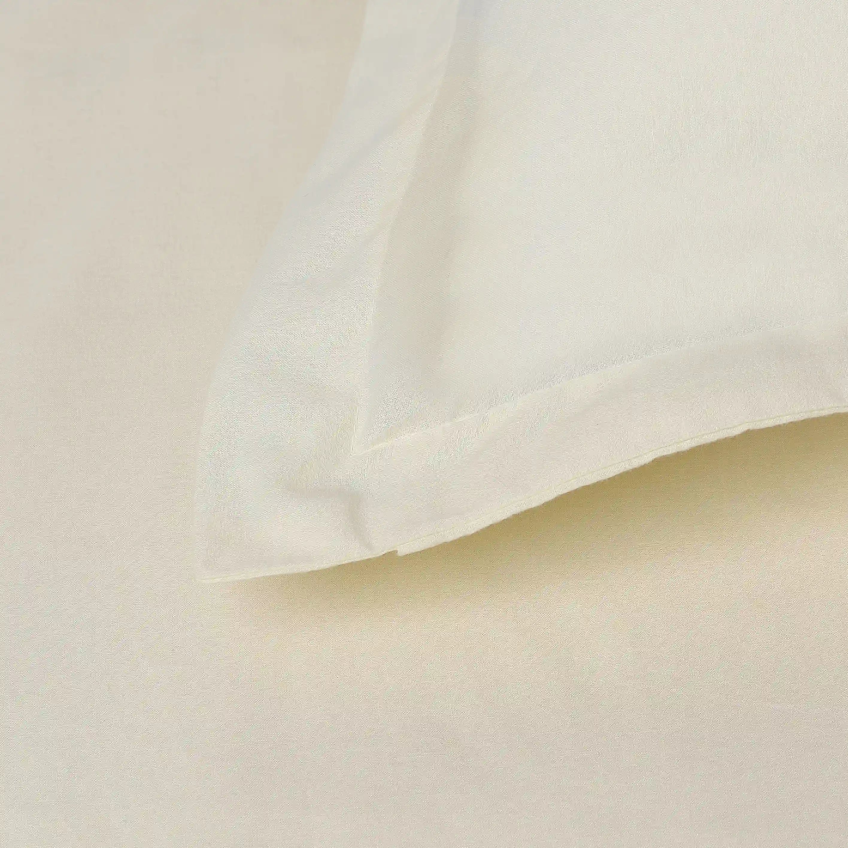 Paleto | Everyday Hues Solid Dyed Cotton Bedsheet Set-Ivory Ivory / Super King