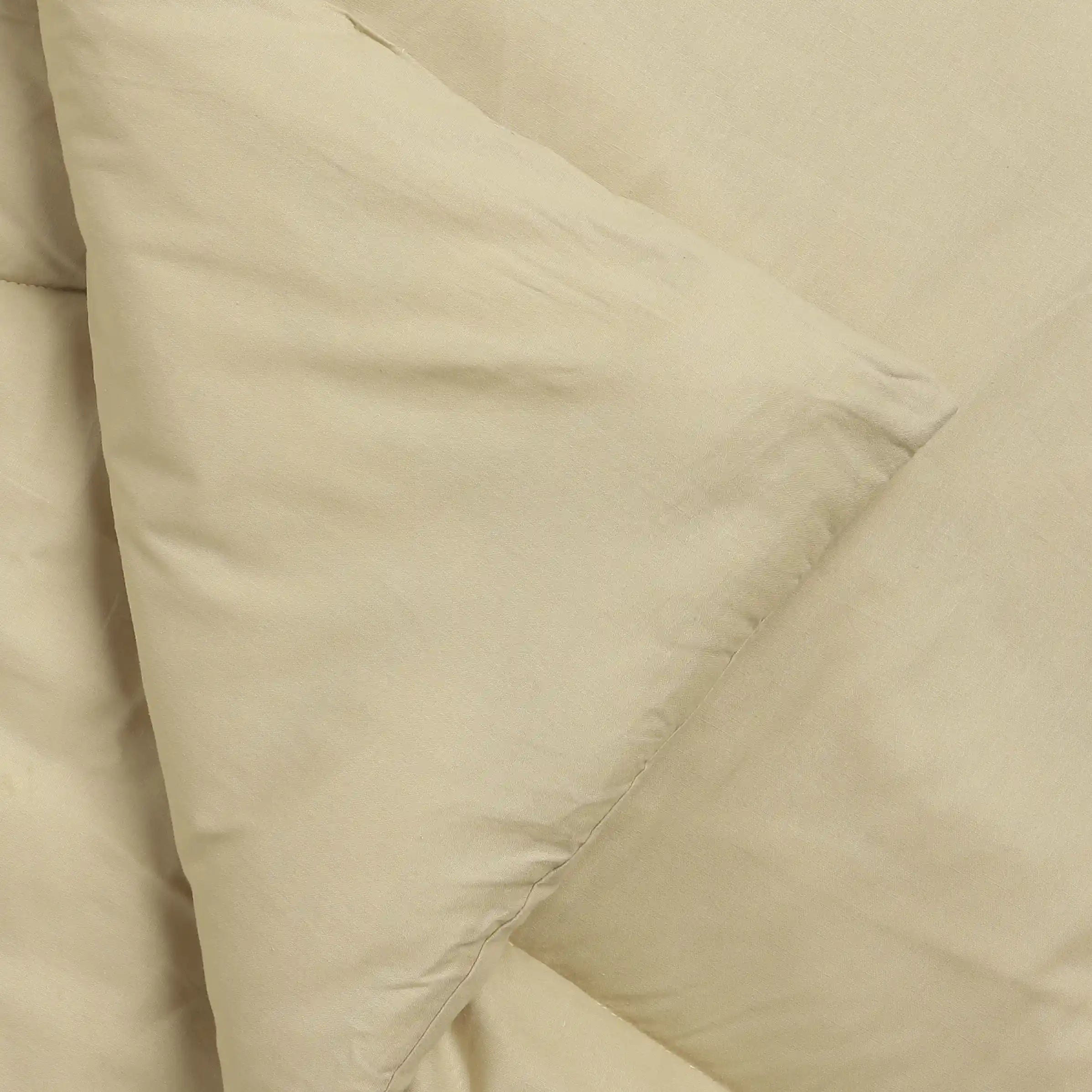 Paleto | Everyday Hues Cotton Solid Dyed 240GSM Comforter for Extra Warmth-Beige Beige / Double
