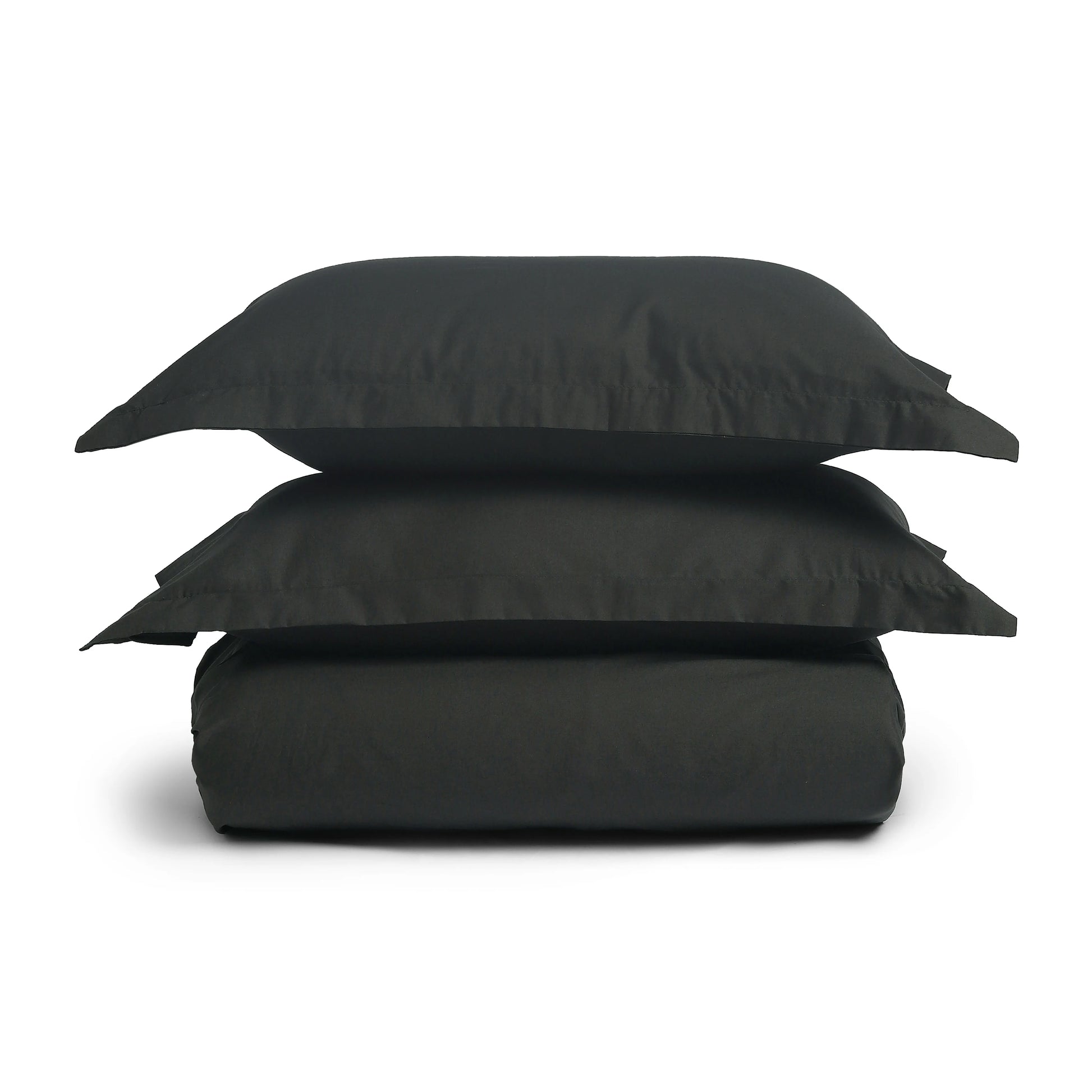 Paleto | Everyday Hues Solid Dyed Cotton Fitted Sheet Set-Dark Grey Dark Grey / King