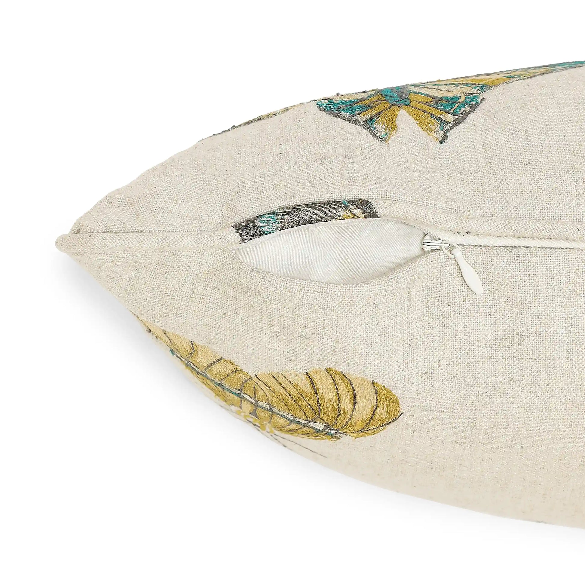 Estrella Embroiderd Cushion Cover | Dragonfly Mystic Teal / Cushion Cover (41cm x 41cm)