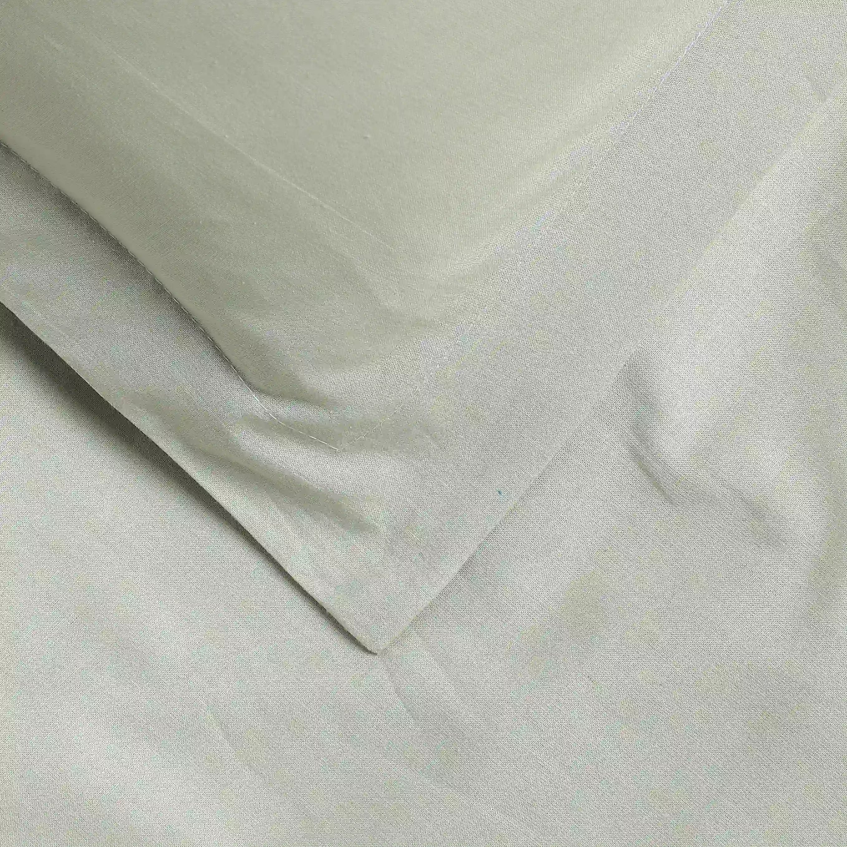 Paleto | Everyday Hues Solid Dyed Cotton Bedsheet Set-Silver Silver / Double