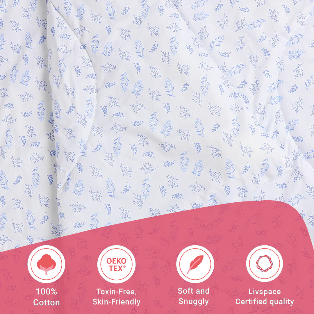 Bloomshire Classic | Everyday Charm Printed 240GSM Reversible Comforter for Extra Warmth-Purple