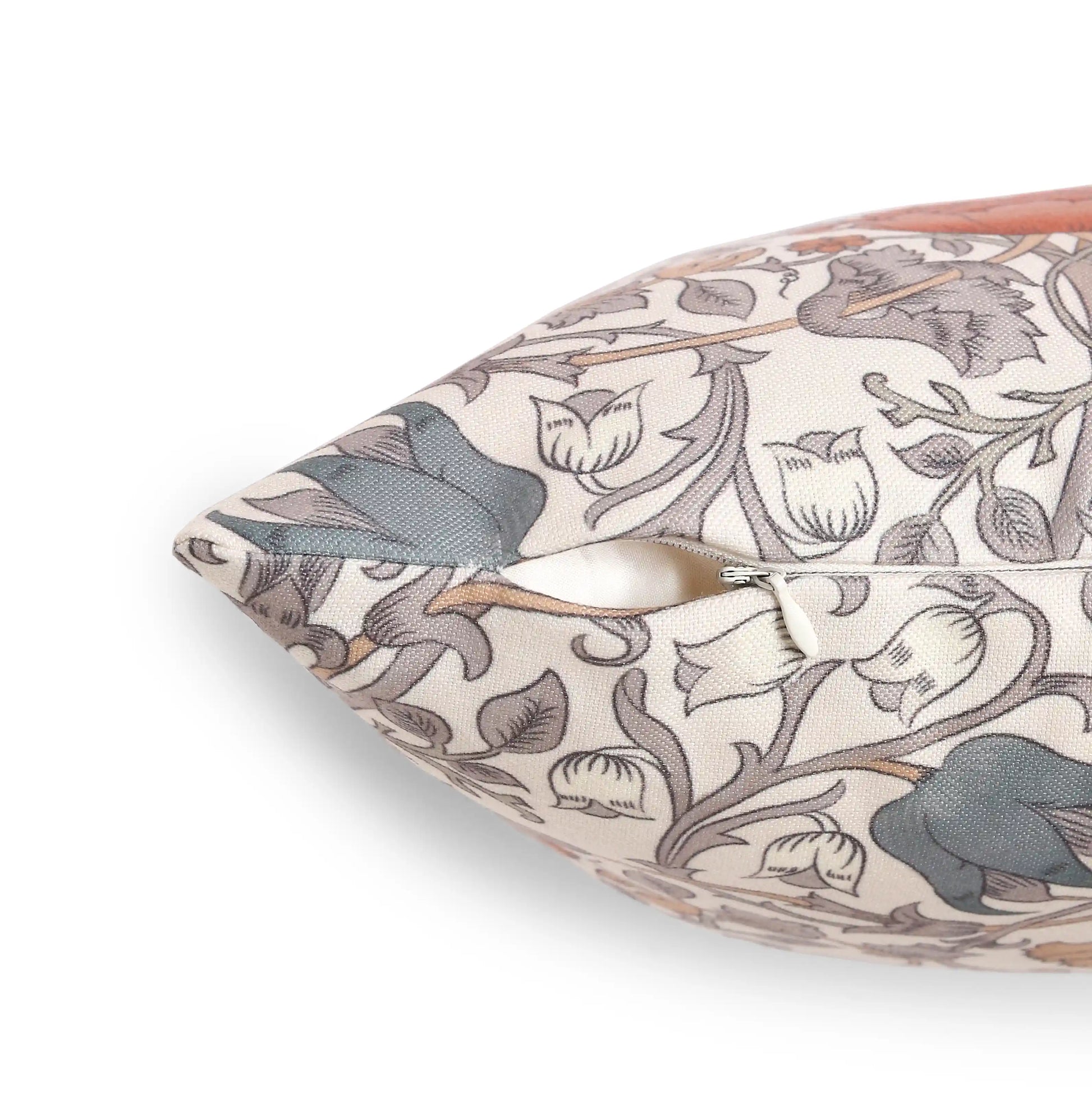 Vissencia Printed Cushion Cover | Floral Trail Rust / Cushion Cover (41cm x 41cm)