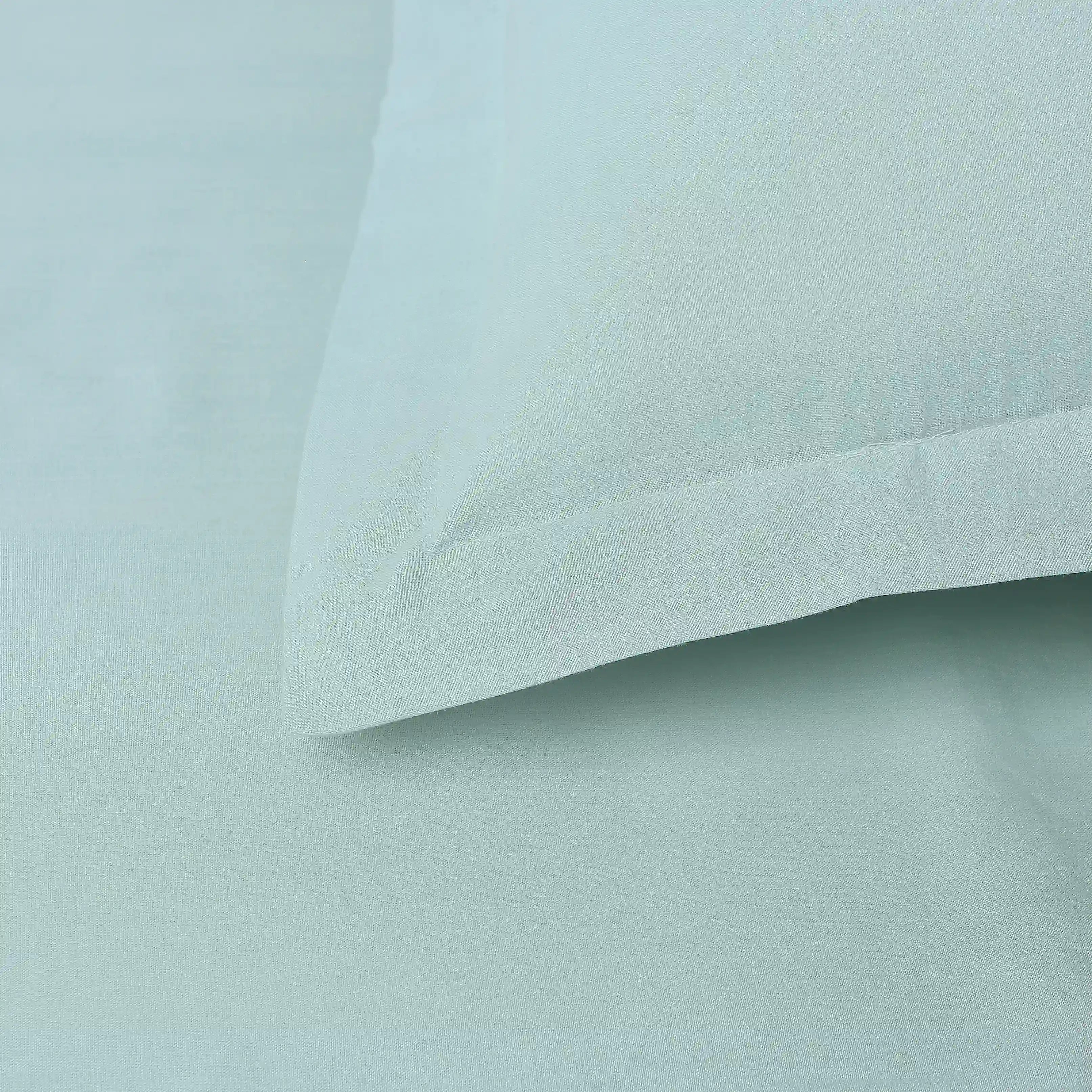 Paleto | Everyday Hues Solid Dyed Cotton Bedsheet Set-Blue Sky Blue Sky / Single