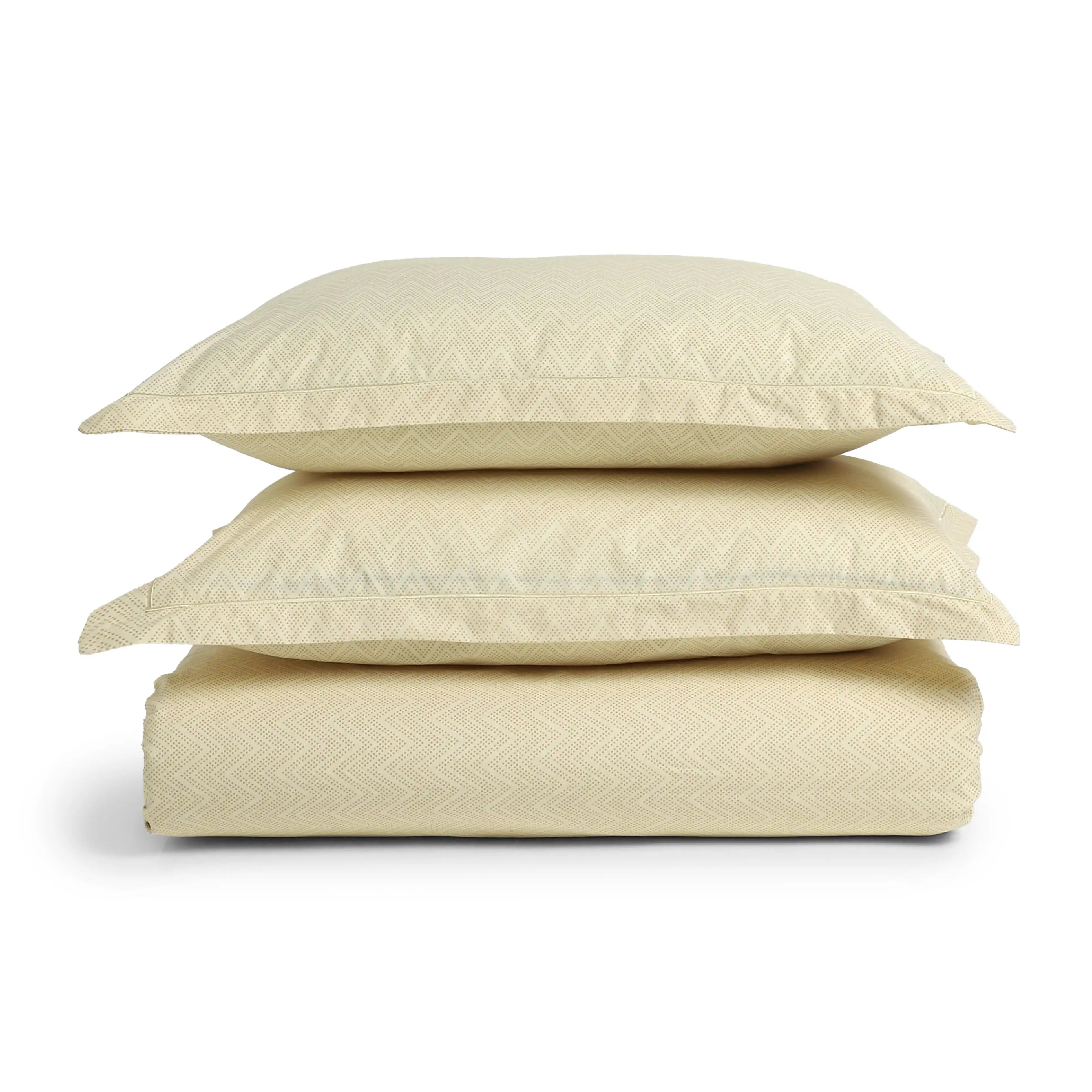 Threadscapes Printed Fitted Sheet Set-Beige Beige / King