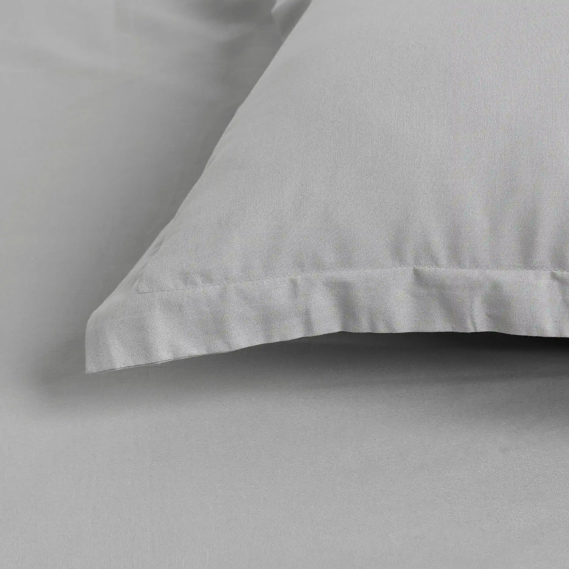 Paleto | Everyday Hues Solid Dyed Cotton Bedsheet Set-Grey Grey / Single