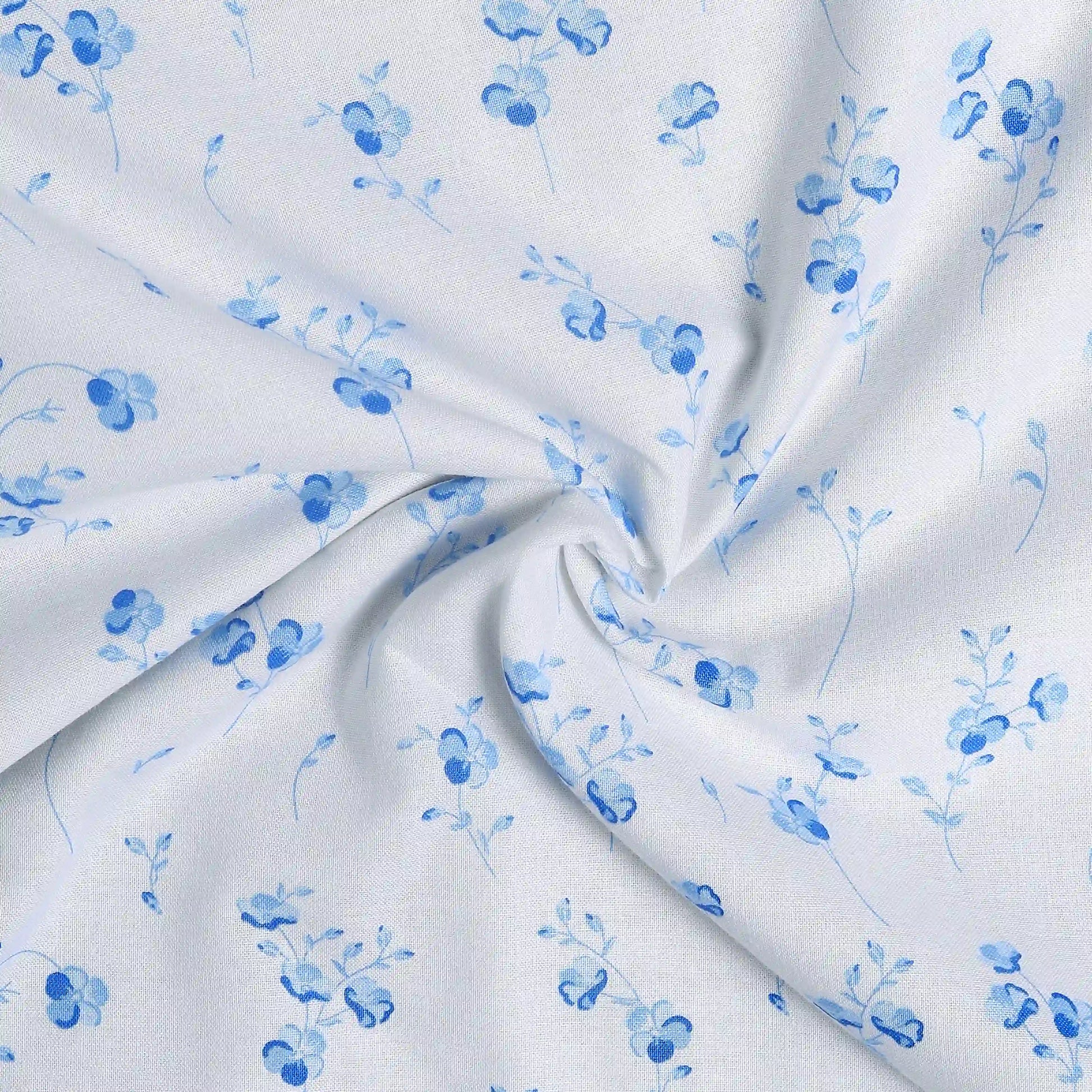 Bloomshire Classic | Everyday Charm Printed Reversible Dohar with Super Soft Flannel Layering-Ocean Blue Ocean Blue / Single