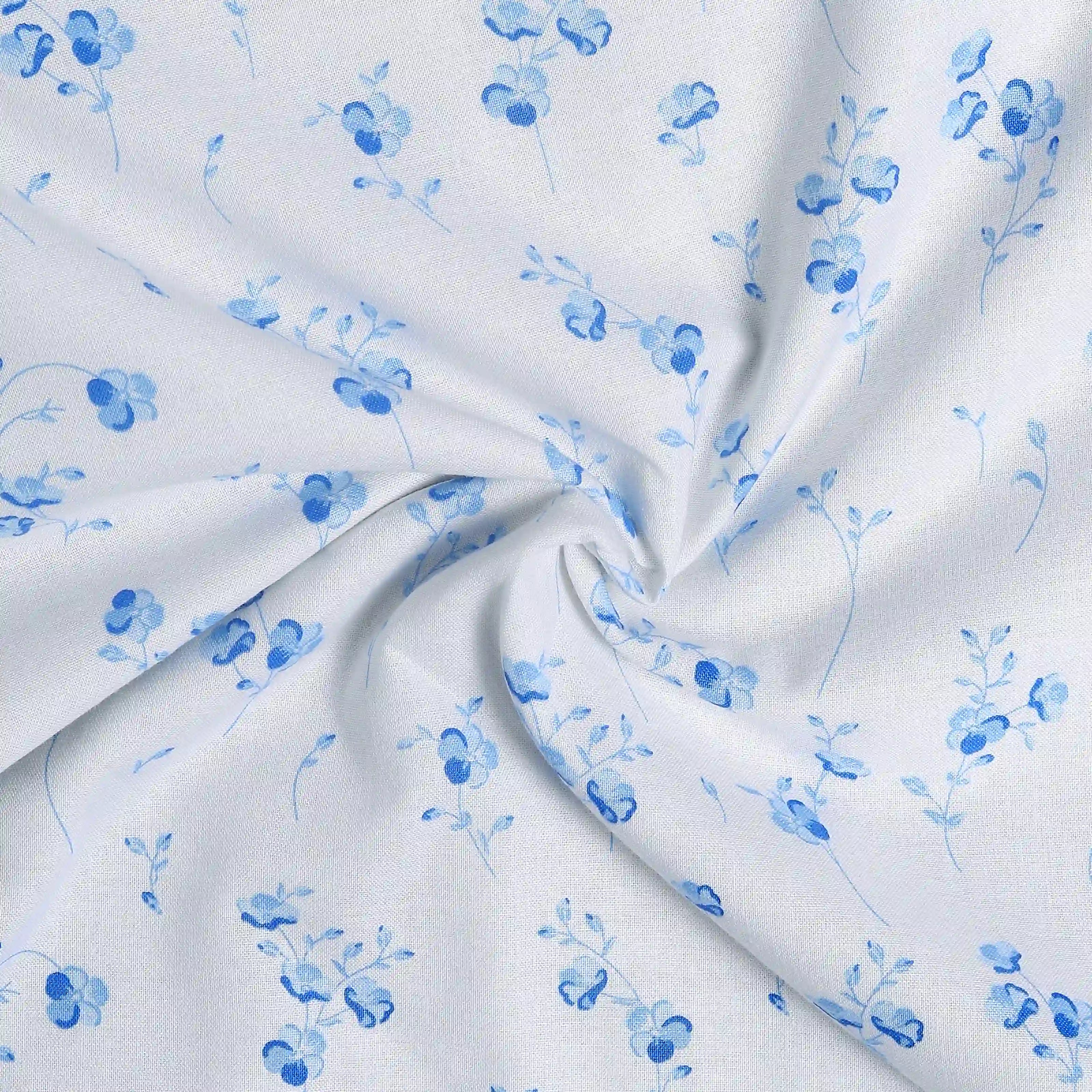 Bloomshire Classic | Everyday Charm Printed Reversible Dohar with Super Soft Flannel Layering-Ocean Blue Ocean Blue / Single