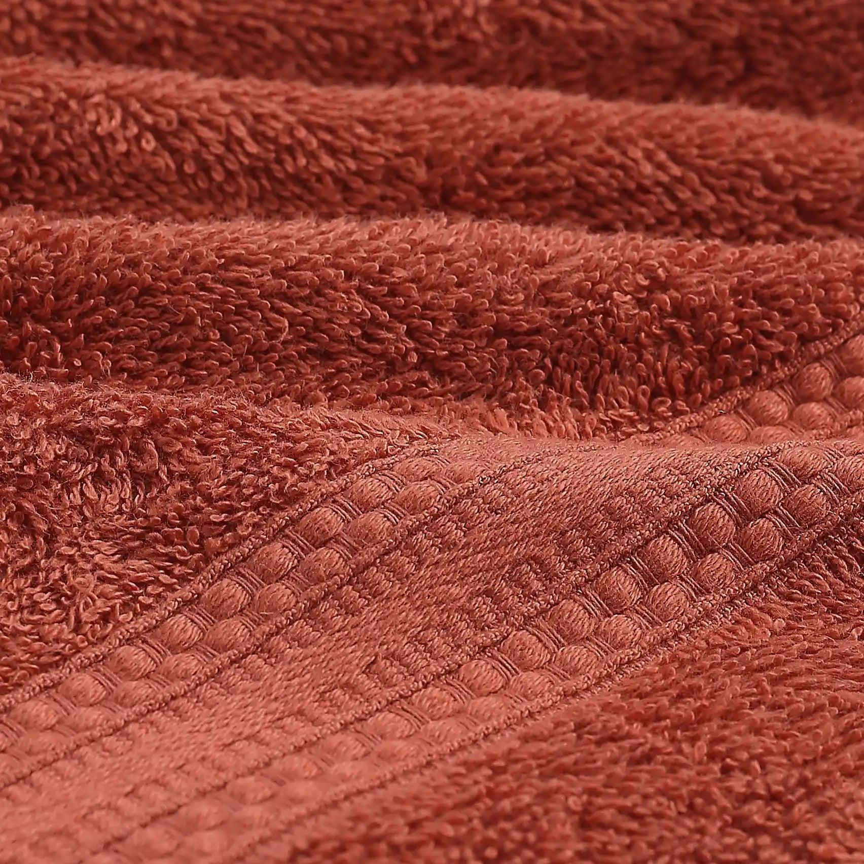 Paleto 100% Cotton Face Towel - Pack Of 4 Burnt Red / Face Towel (30cm x 30cm)