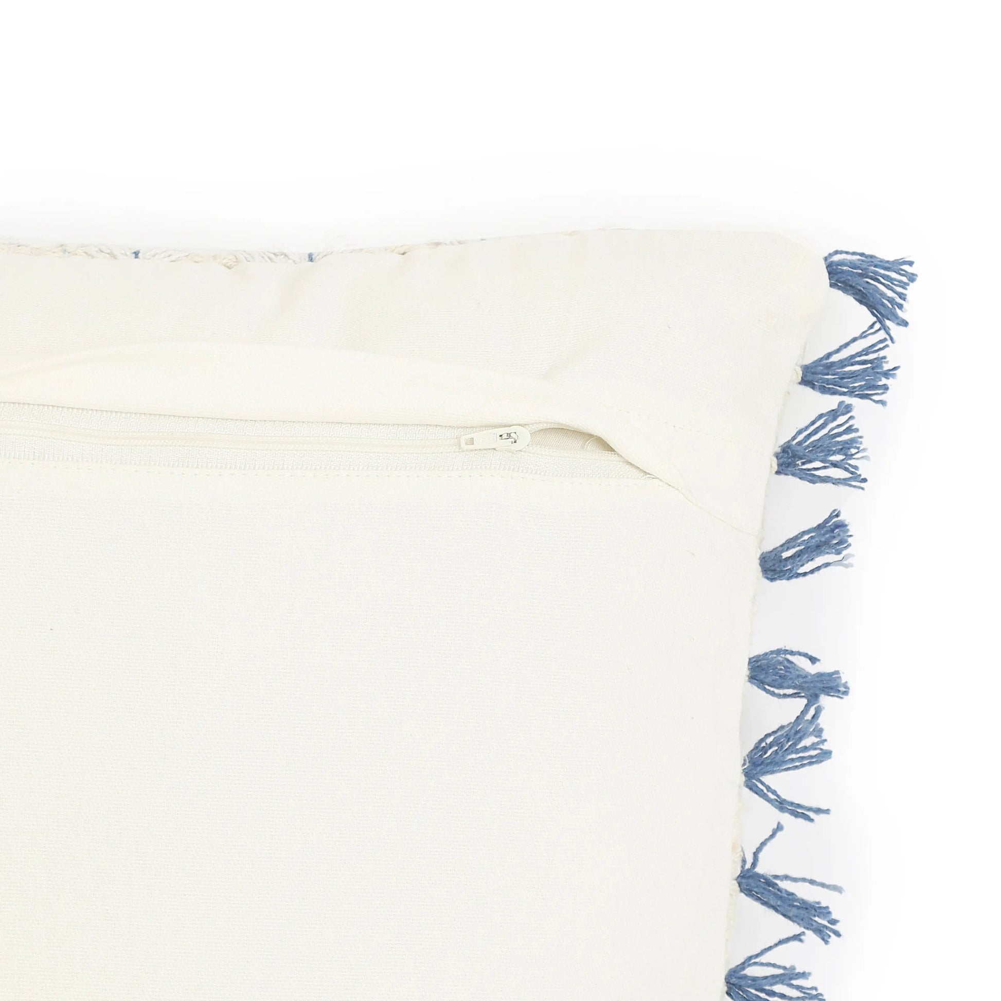 Espricia 100% Cotton Woven Cushion Cover | Soft Geometry Dusty Blue / Cushion Cover (51cm x 51cm)