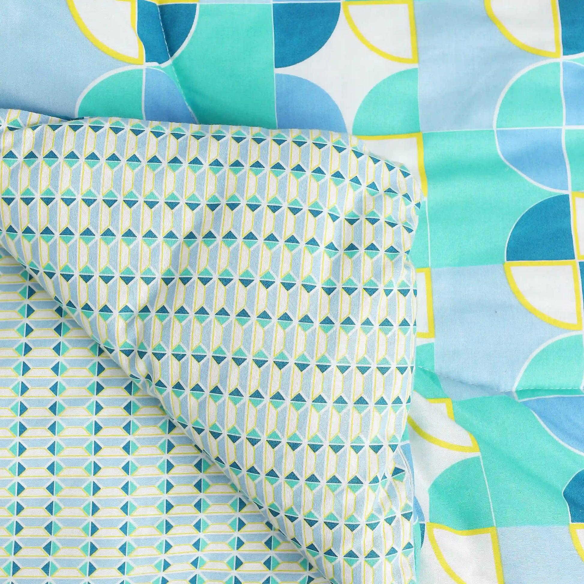 Mishella Printed Orbit Teal Comforter-240gsm Orbit Teal / Double
