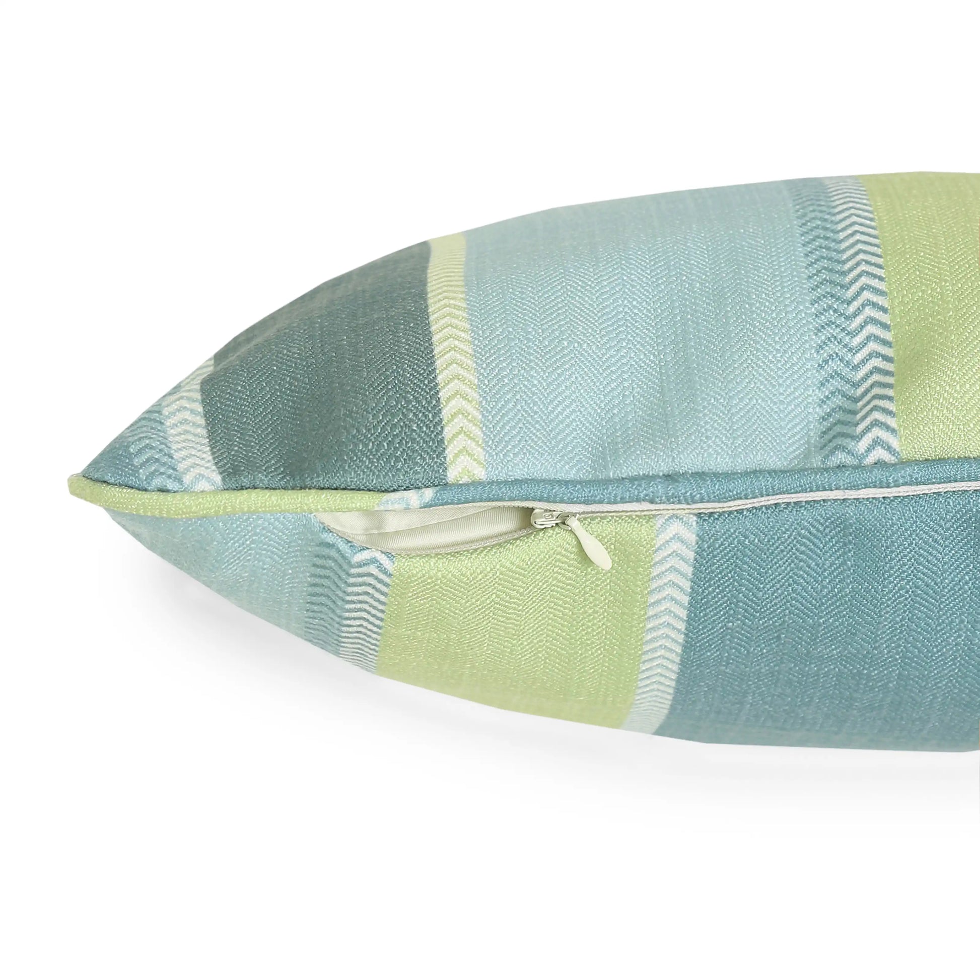 Espricia Printed Cushion Cover | Stripe Story Mystic Teal / Cushion Cover (41cm x 41cm)
