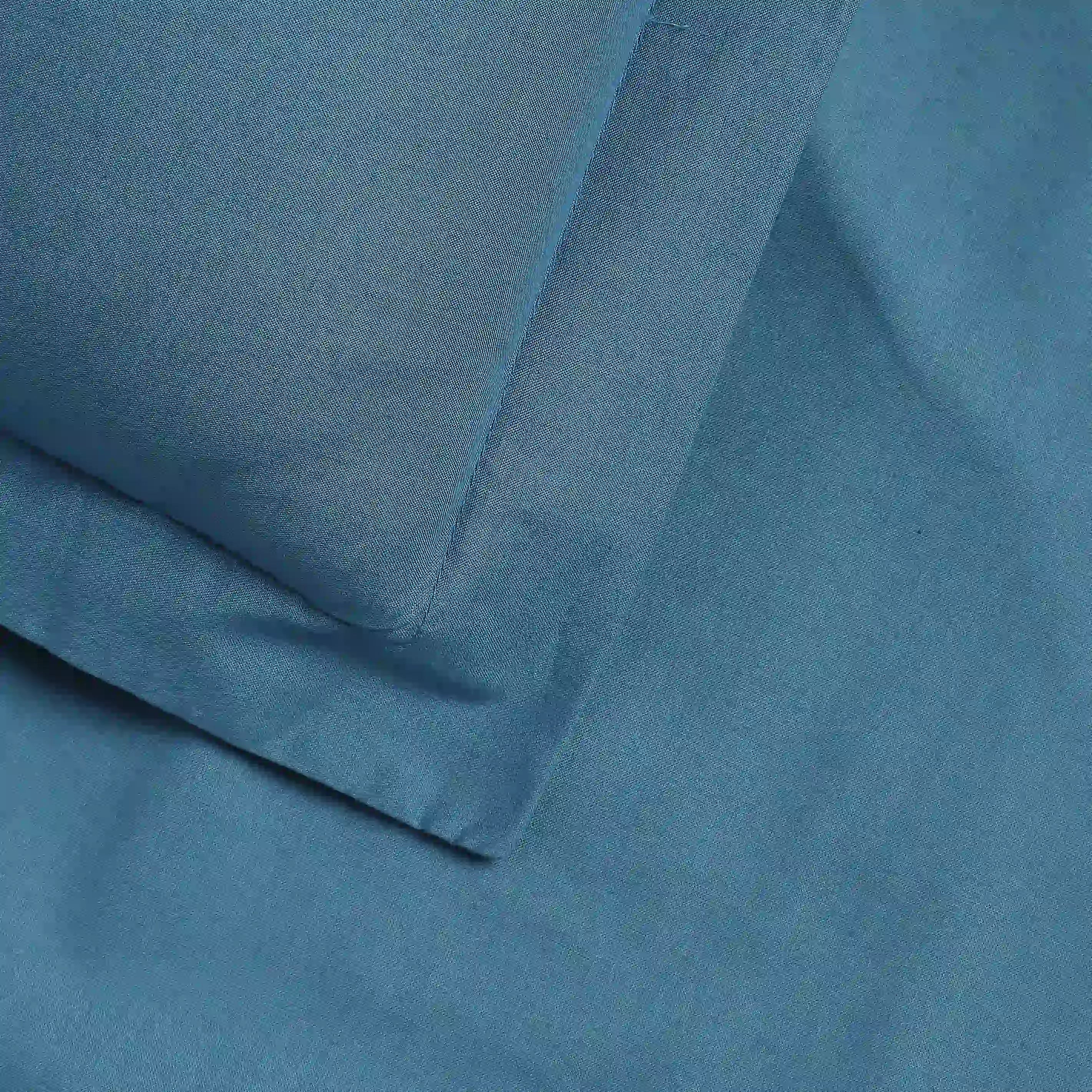 Paleto | Everyday Hues Solid Dyed Cotton Bedsheet Set-Mineral Mineral / Double