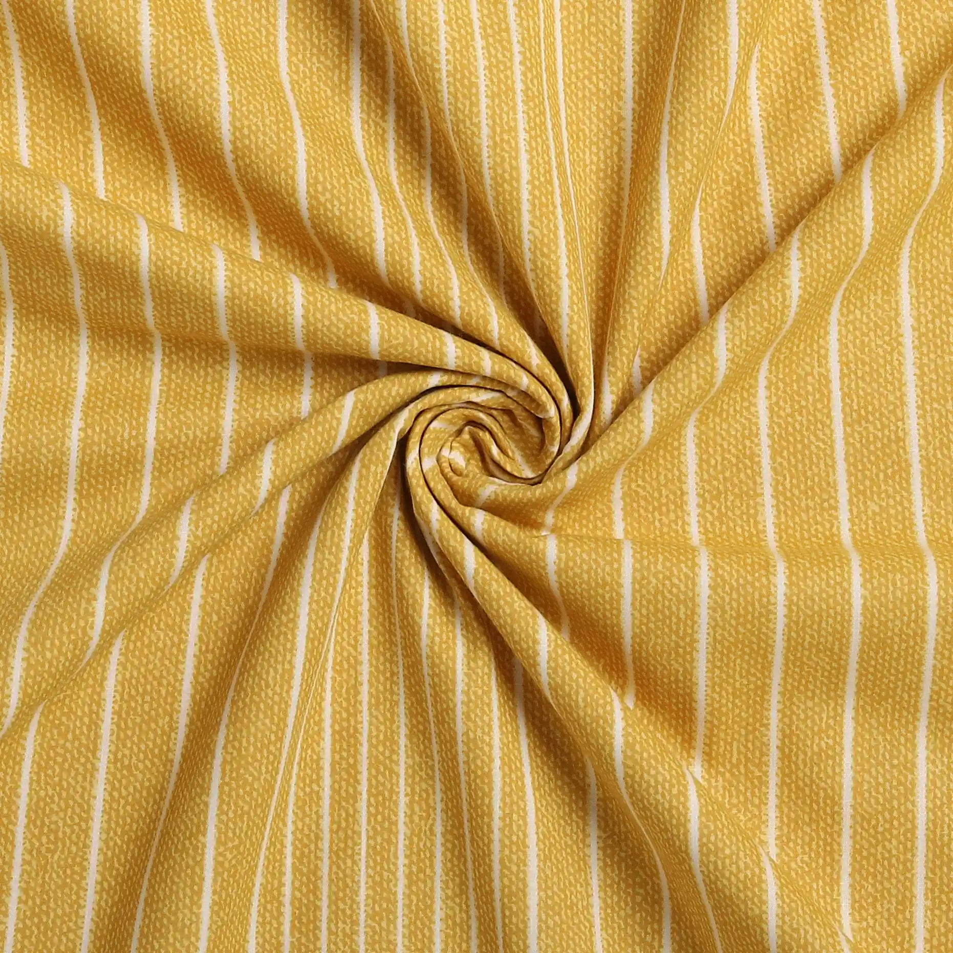 Threadscapes Printed Dohar-Mustard Mustard / Single