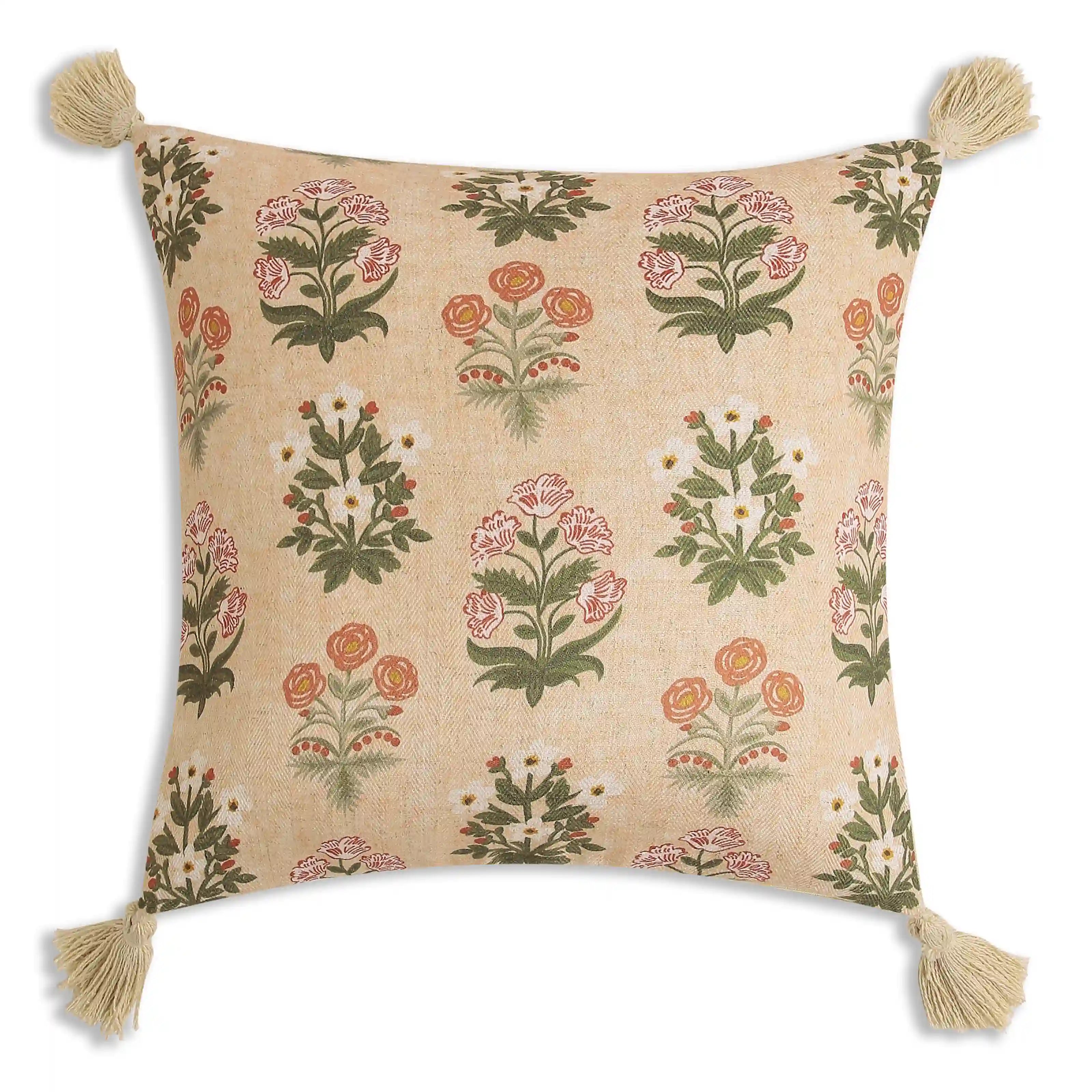 Vissencia Printed Cushion Cover | Shalimar Bagh Sunset Sorbet / 5 Piece Cushion Cover (41cm x 41cm)