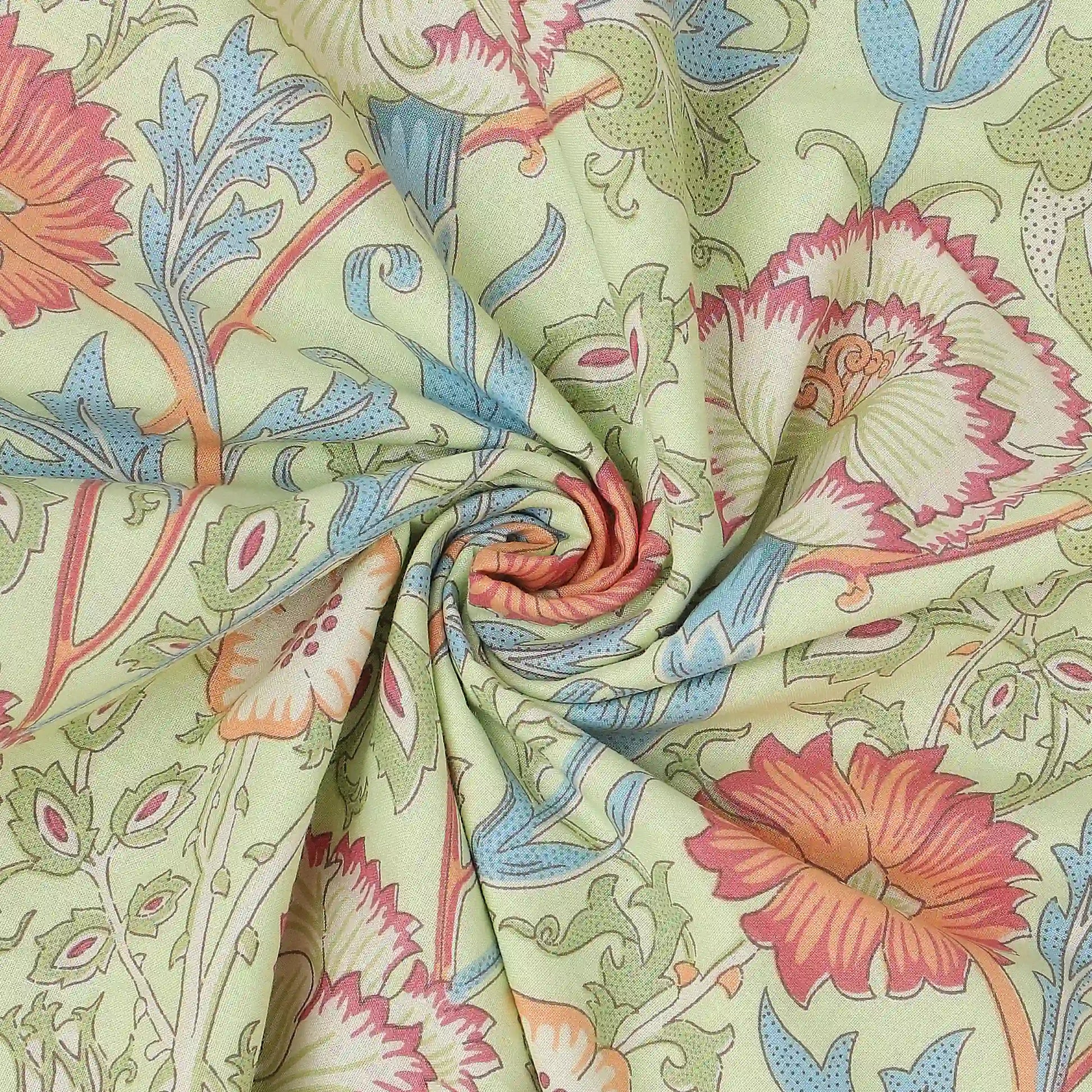 Chippa Lane | Contemporary Indian Print Design Reversible Dohar with Super Soft Flannel Layering-Green Green / Double