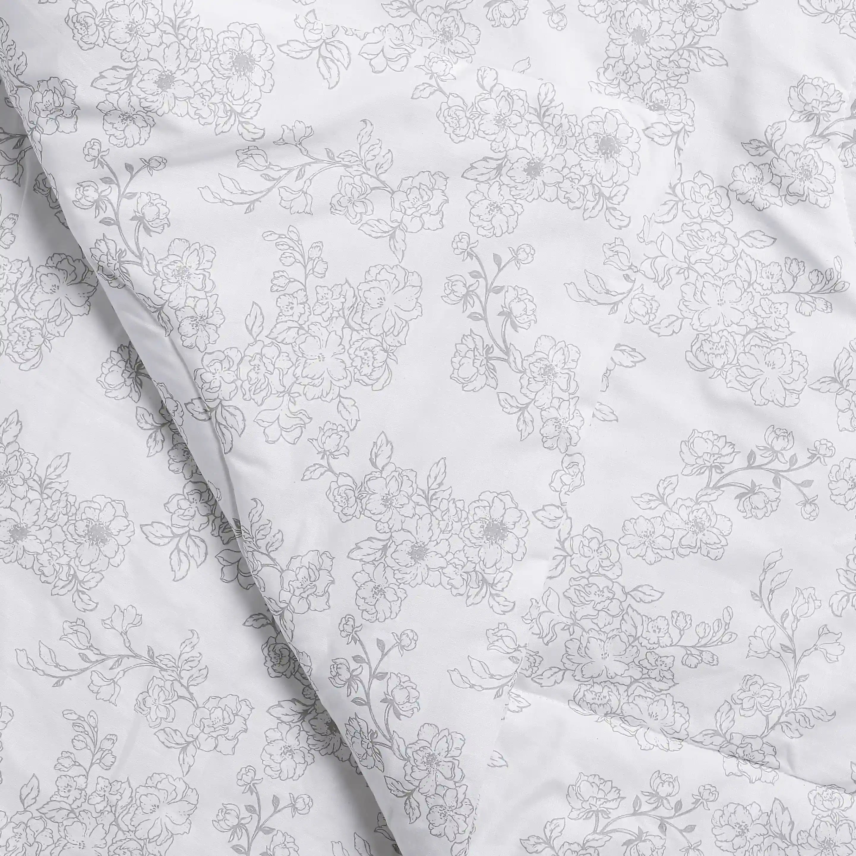 Bloomshire Classic | Everyday Charm Printed 120GSM Reversible Comforter-Grey Grey / Single