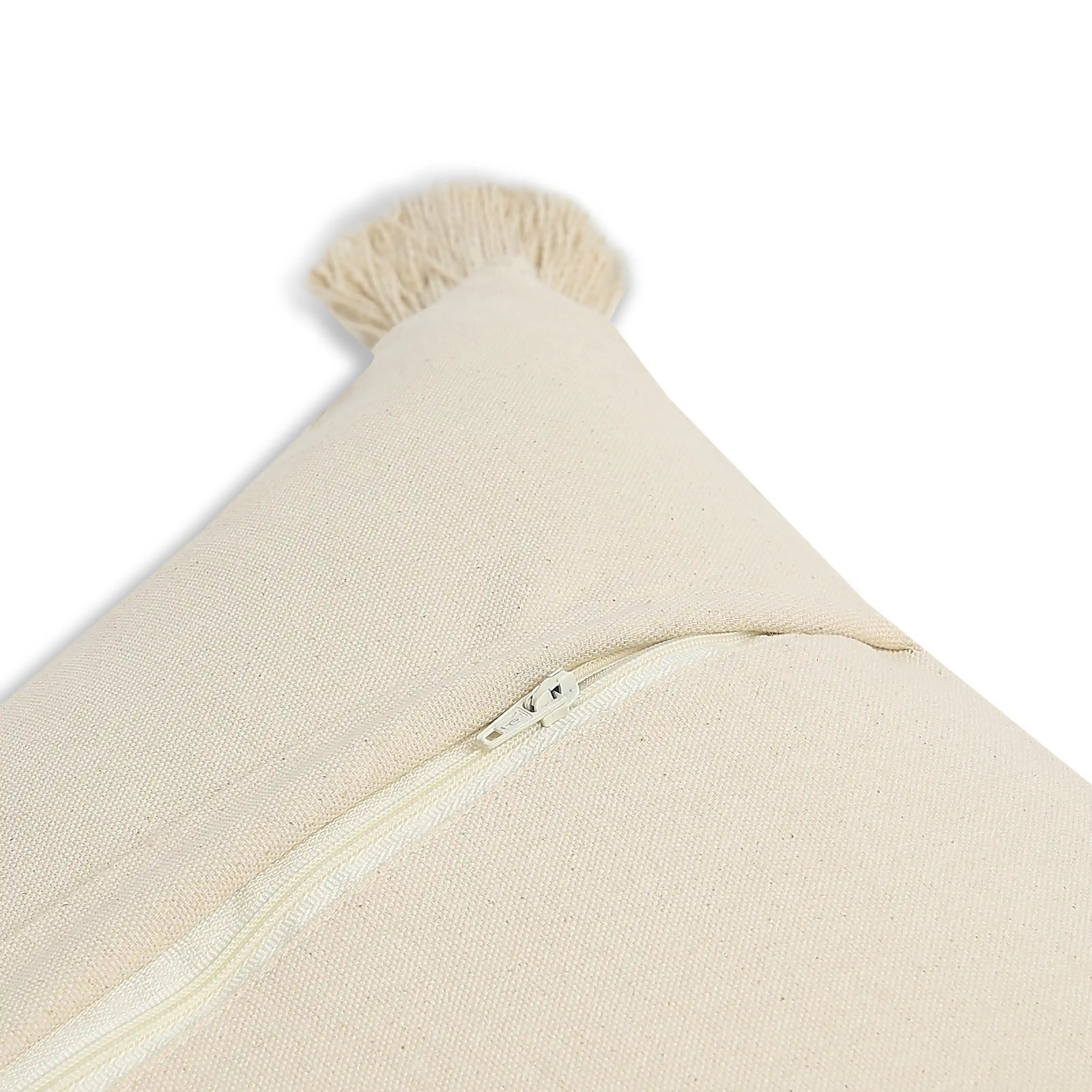 Vissencia Embroidered Cushion Cover | Tana Bana Olive Moss / Cushion Cover (41cm x 41cm)