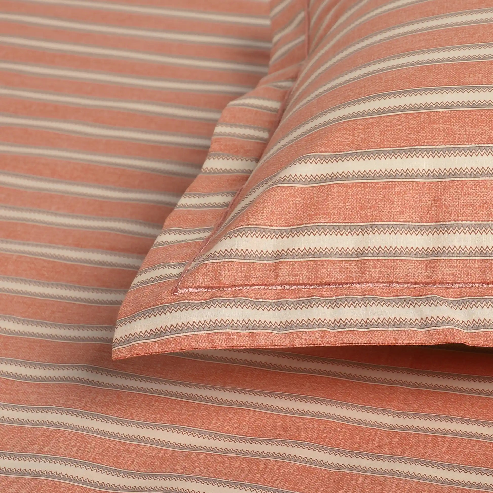 Threadscapes Printed Bedsheet Set-Peach Peach / Single