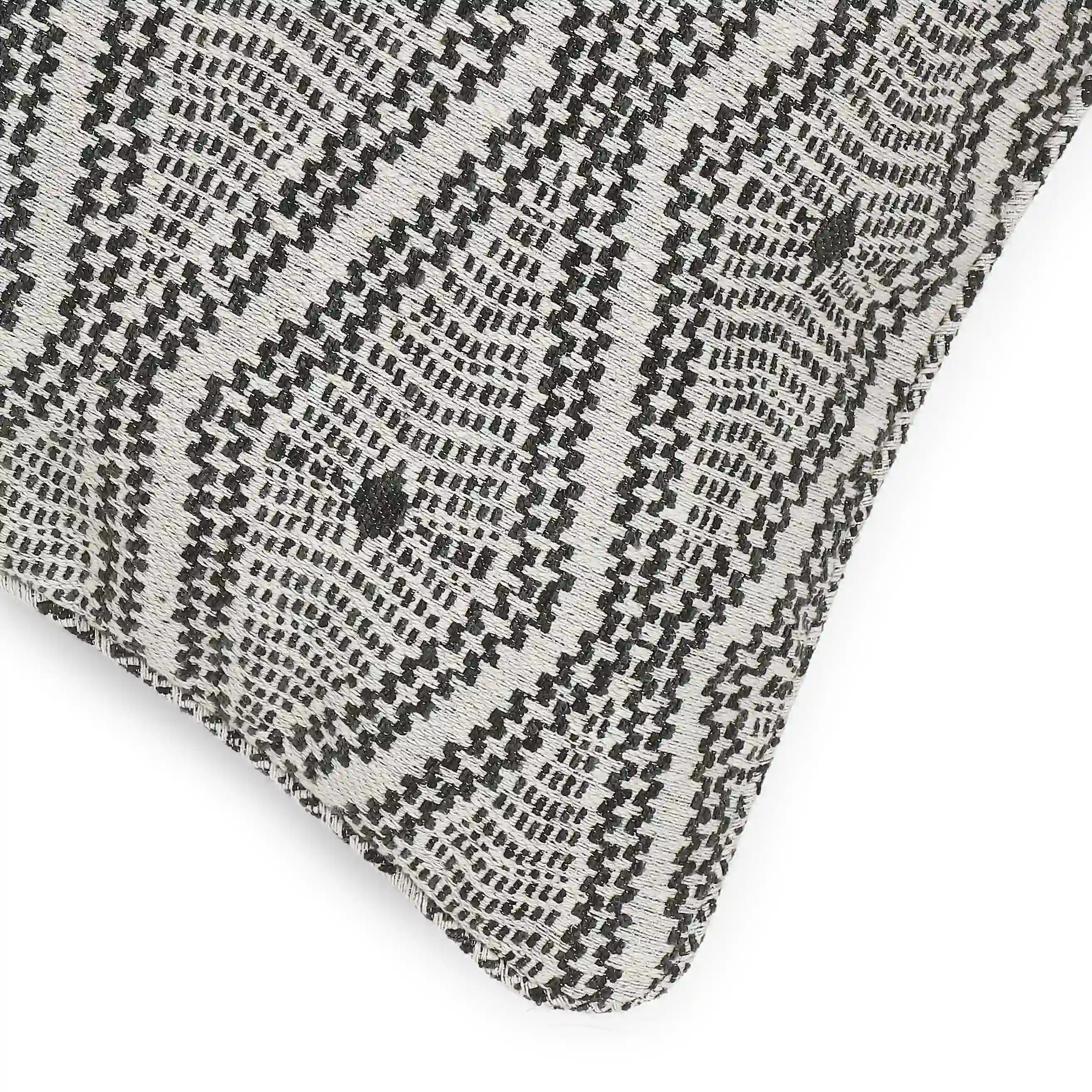 Espricia Woven Cushion Cover | Monochrome Threads Ebony / Cushion Cover (41cm x 66cm)