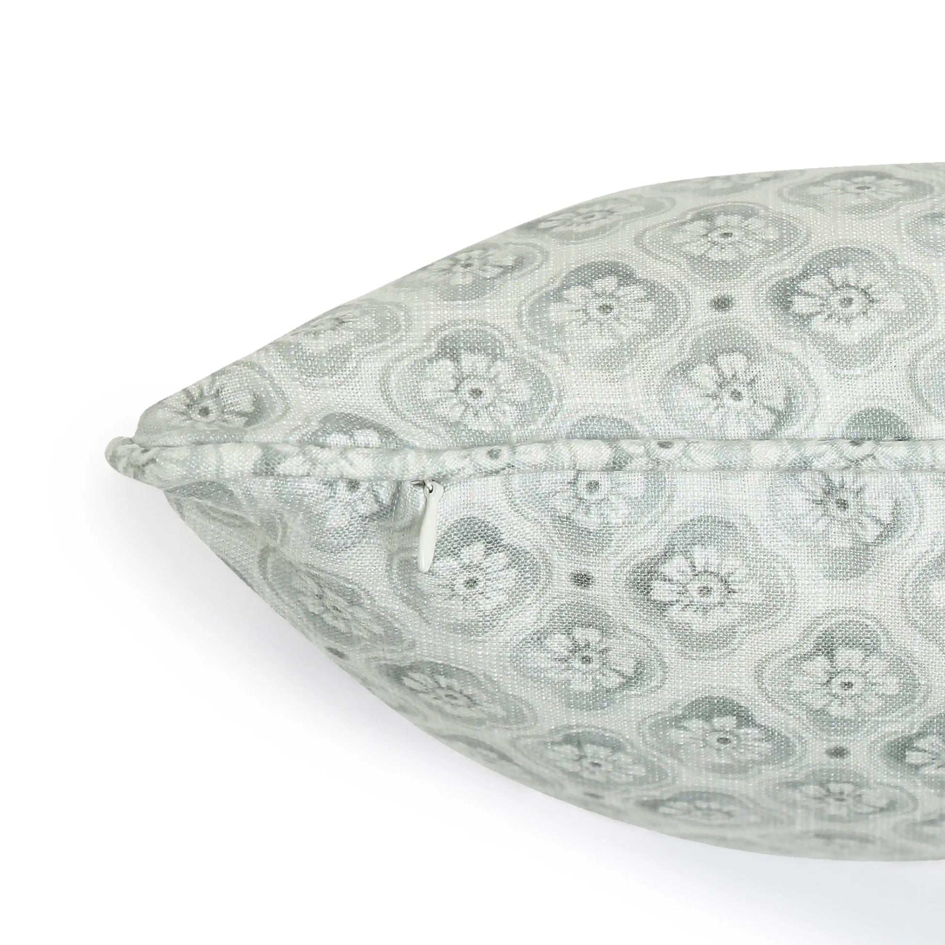 Espricia Printed Cushion Cover | Jaipuri Tales Olive Frost / Cushion Cover (41cm x 41cm)