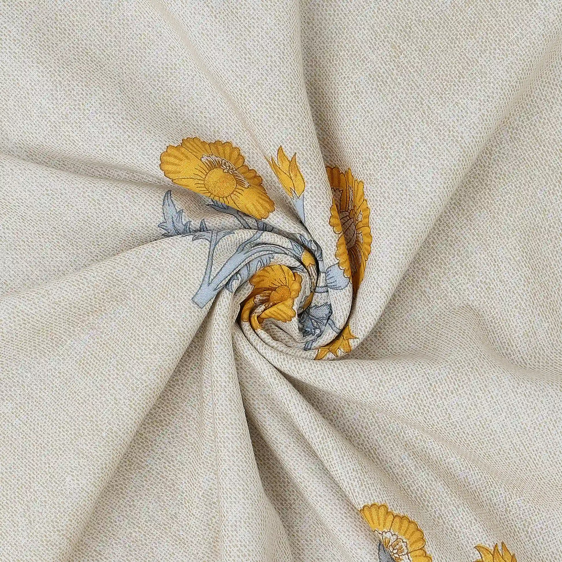 Chippa Lane | Contemporary Indian Print Design Reversible Dohar with Super Soft Flannel Layering-Ochre Ochre / Double