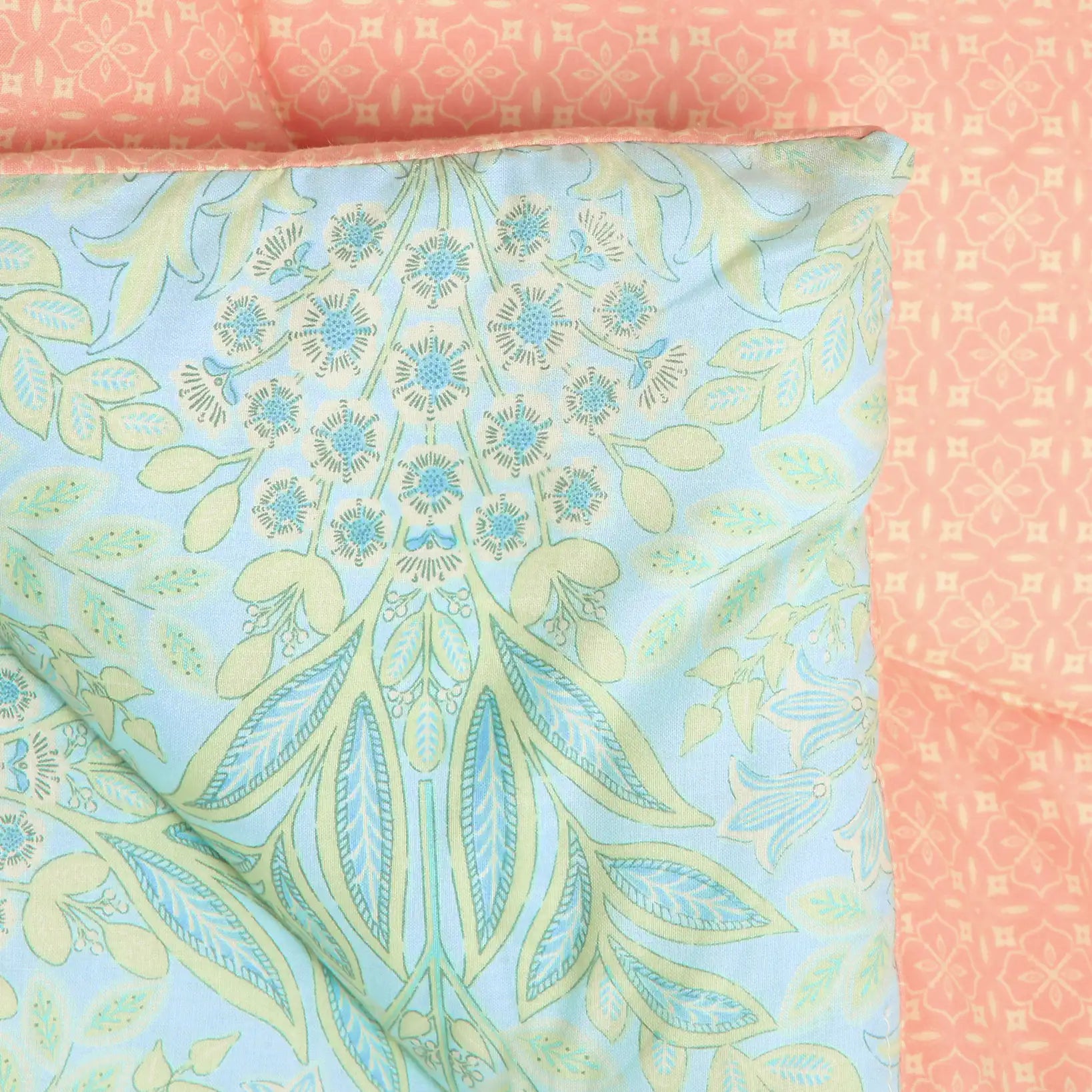 Chippa Lane | Contemporary Indian Print Design 240GSM Reversible Comforter for Extra Warmth-Sage Bloom Sage Bloom / Double